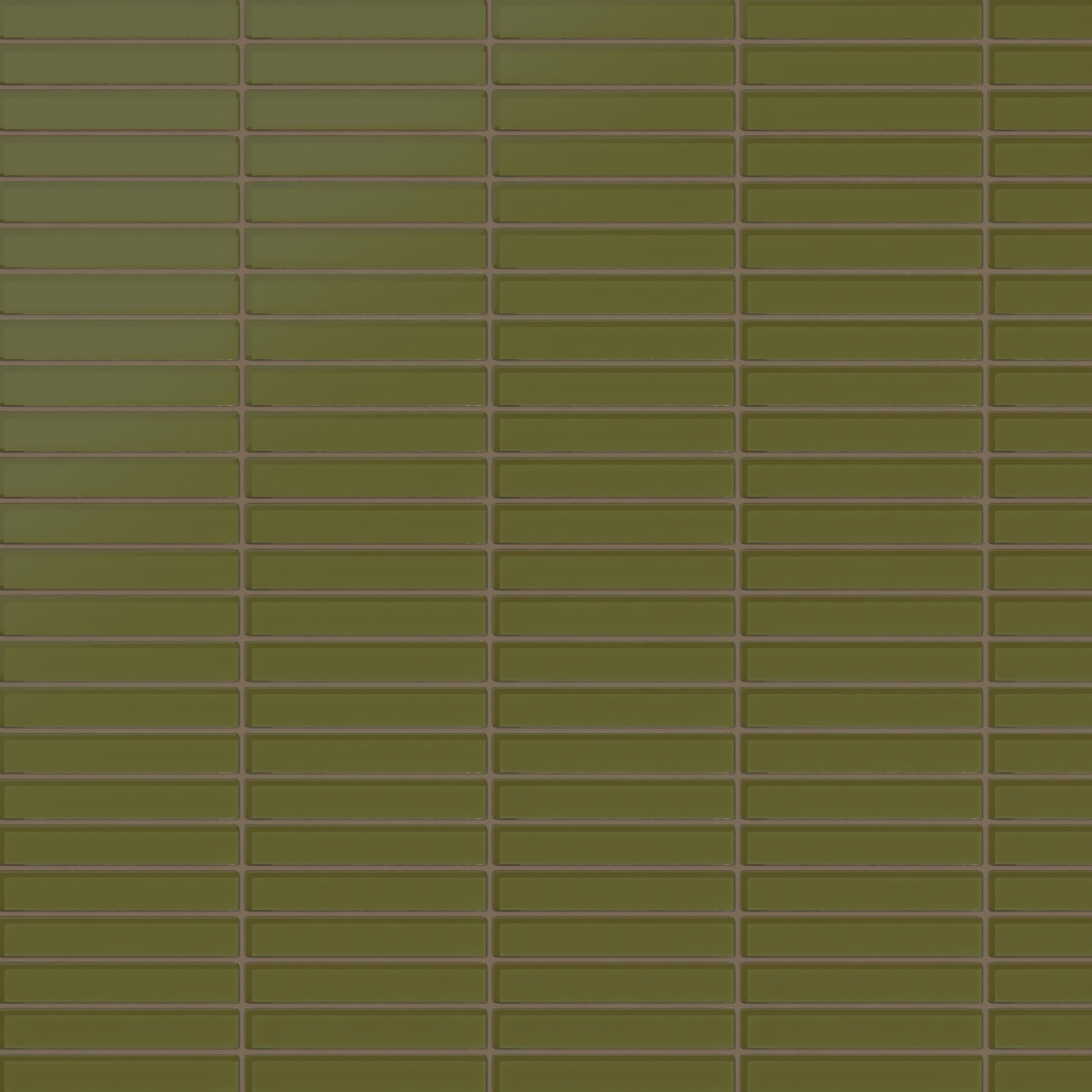 1x6 Straight Set Sheeted Glass Mosaic Tile in Cormorant Matte