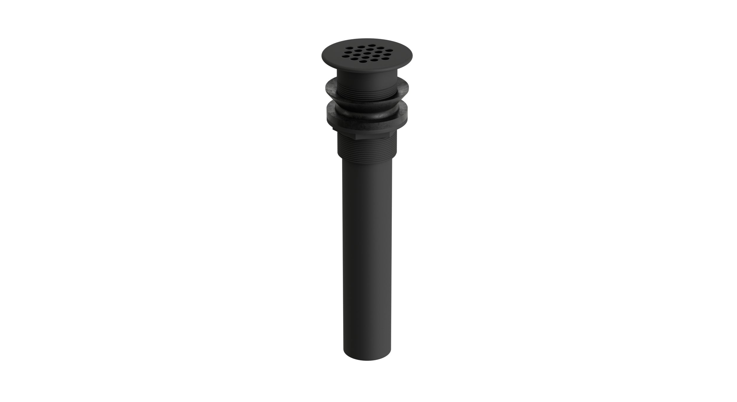 Lavatory Faucet Grid Drain - Less Overflow in Matte Black