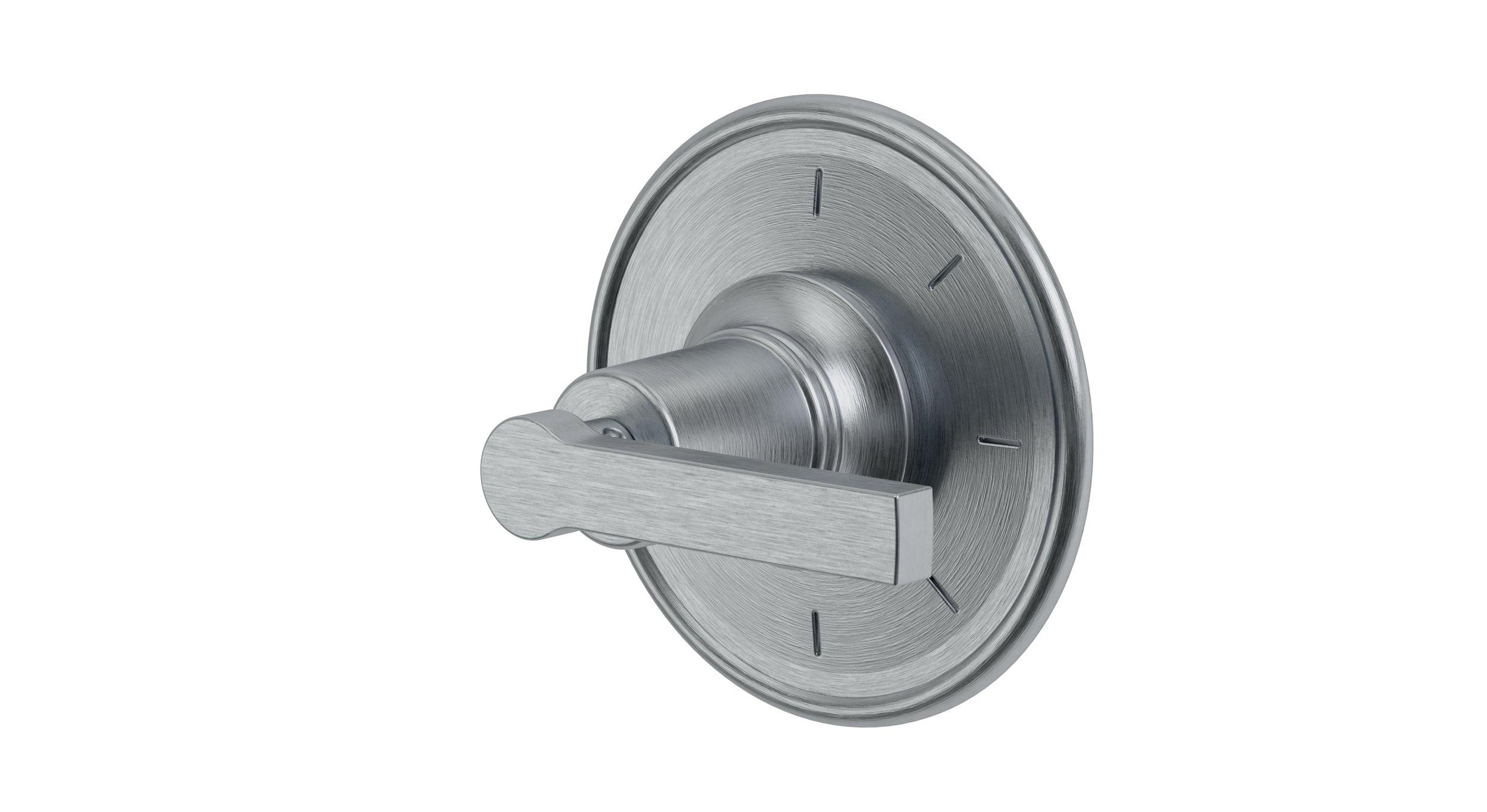 Emerson One Handle Wall Mount Shower Trim with Classic Lever Handle in Satin Chrome