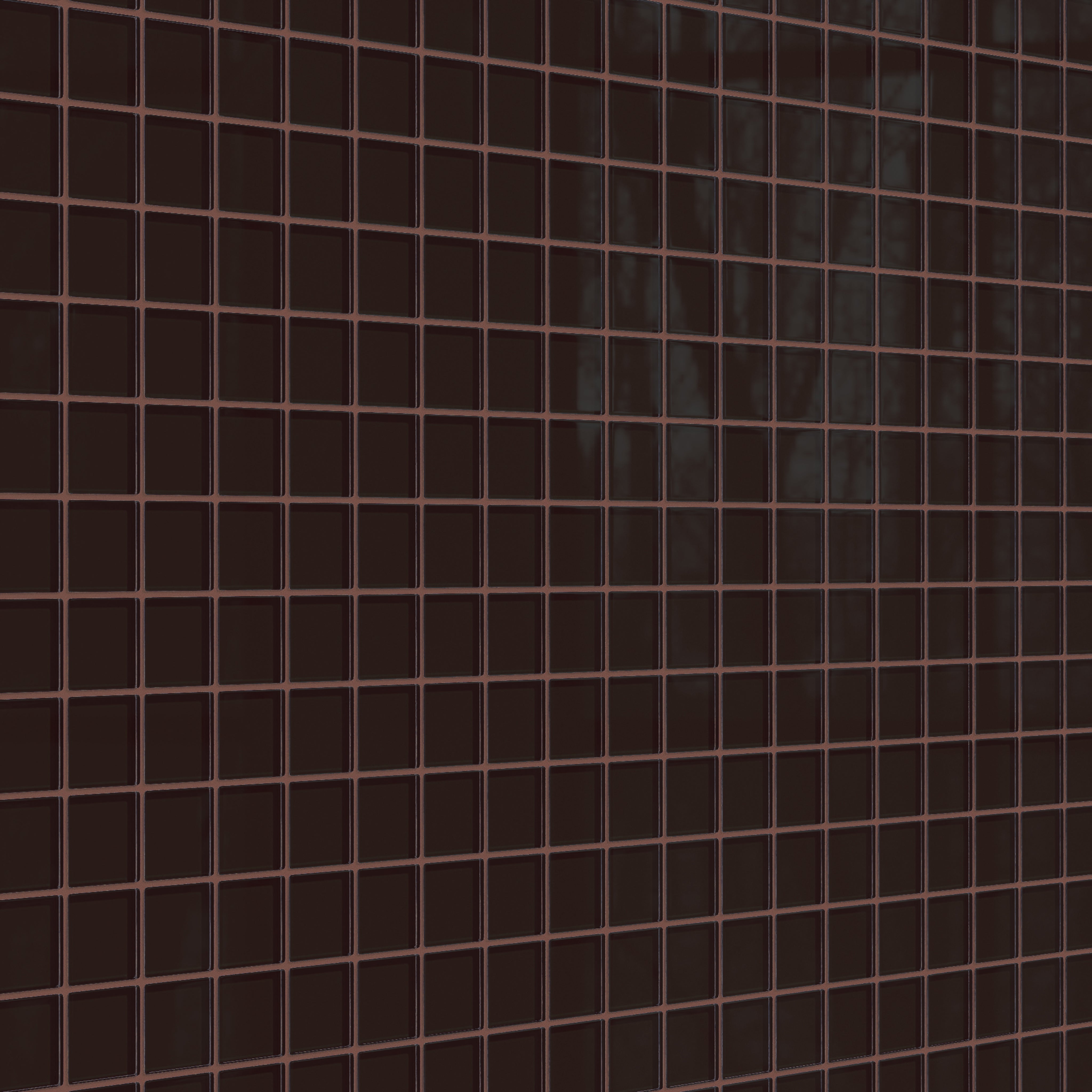 2x2 Straight Set Sheeted Glass Mosaic Tile in Nighthawk Gloss