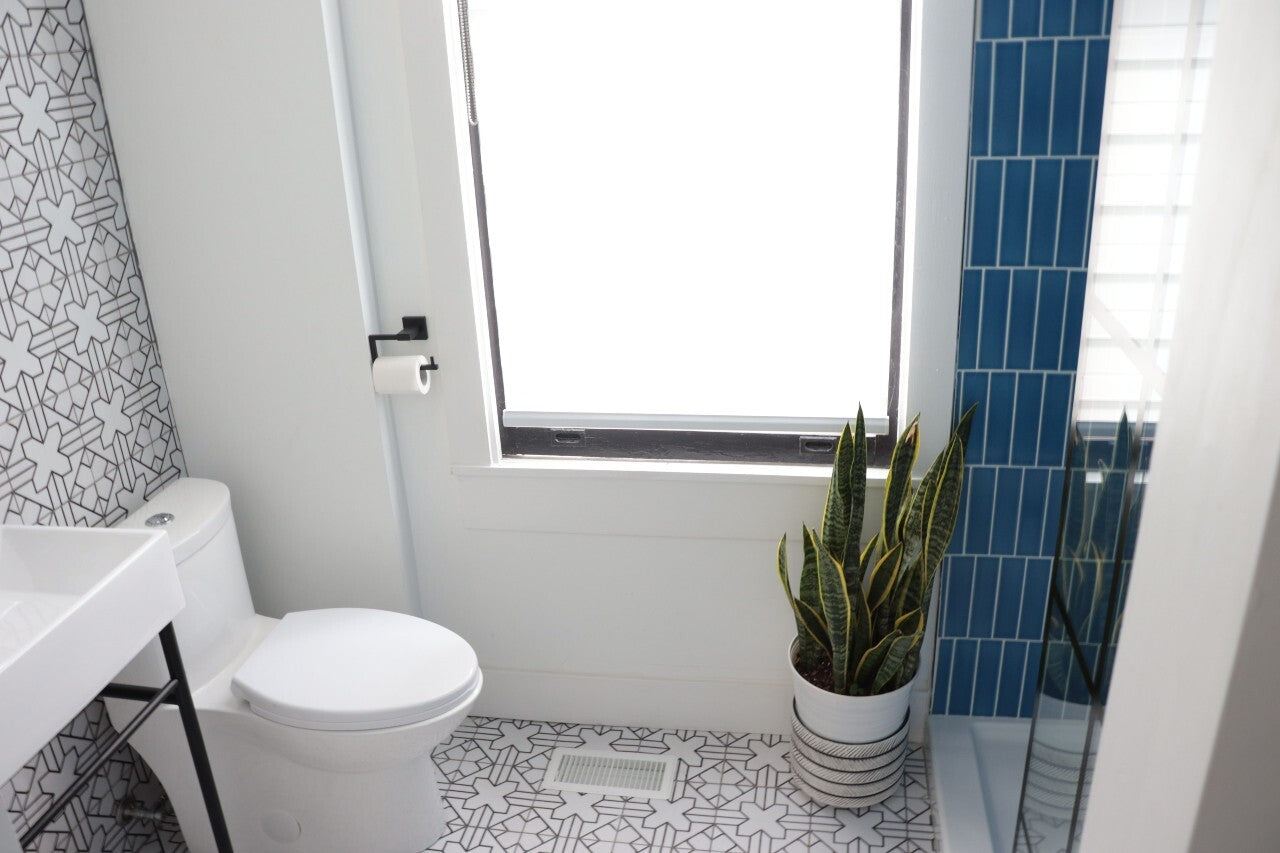 Quick Ship 8x8 Handpainted Tile Kasbah Trellis in Neutral Motif