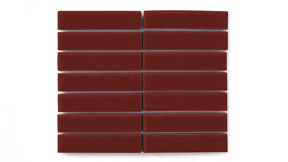Vintage Leather 1x4 Straight Set Sheeted Matte Original Ceramic