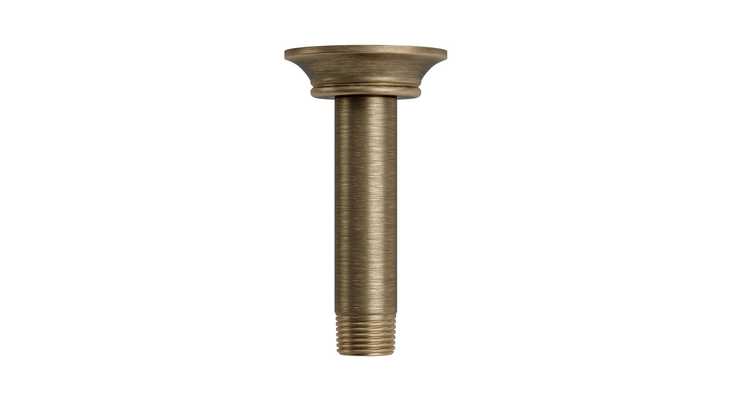 Emerson 4" Straight Shower Arm with Flange in Antique Brass