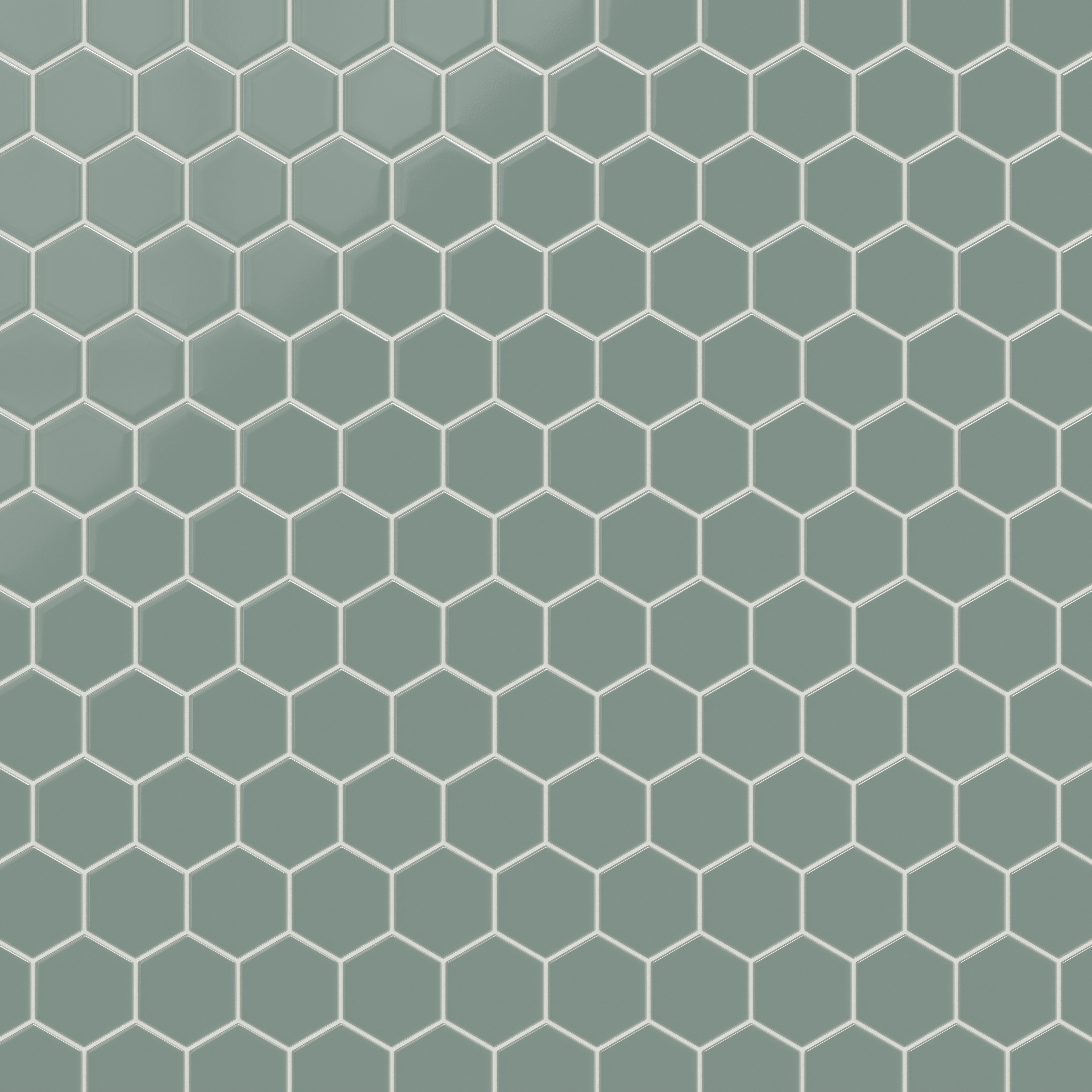 4" Hexagon Original Ceramic Tile in Flagstone Gloss