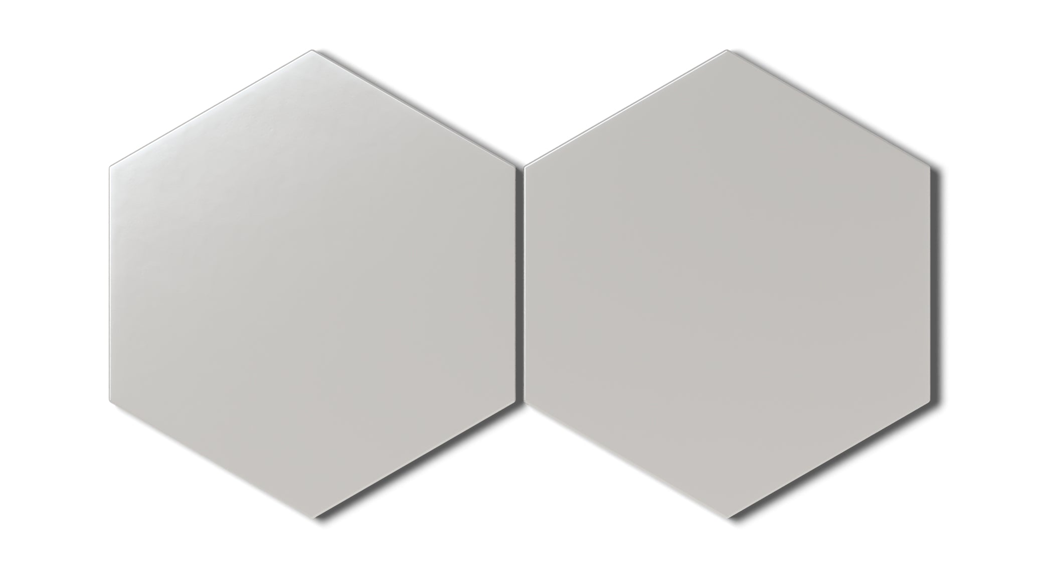 8" Hexagon Natural Press Ceramic Tile in Titanium Grey Matte