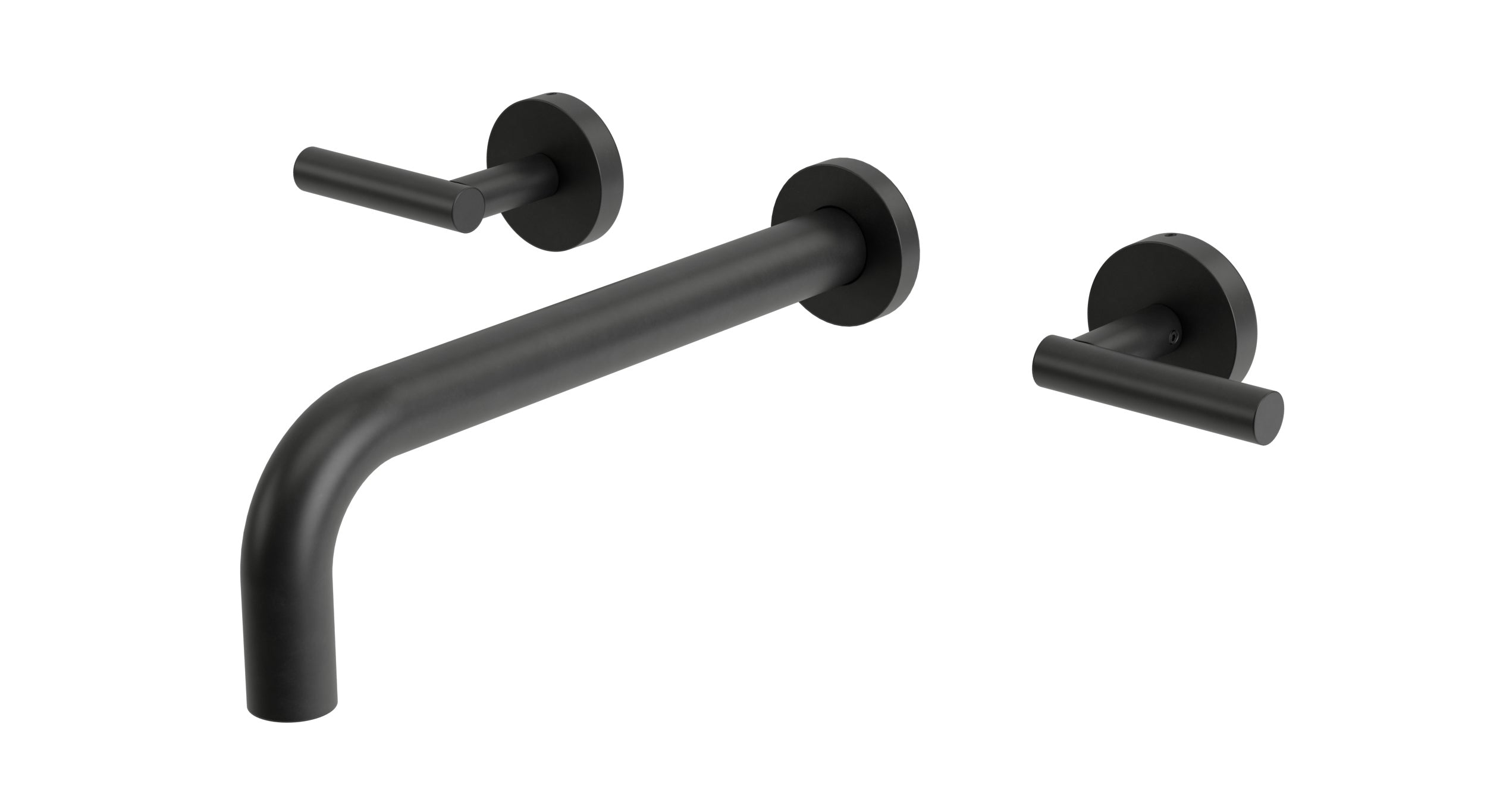 Contour Two Handle Wall Mount 10" Lavatory Faucet with Soft Lever Handles in Oil Rubbed Bronze