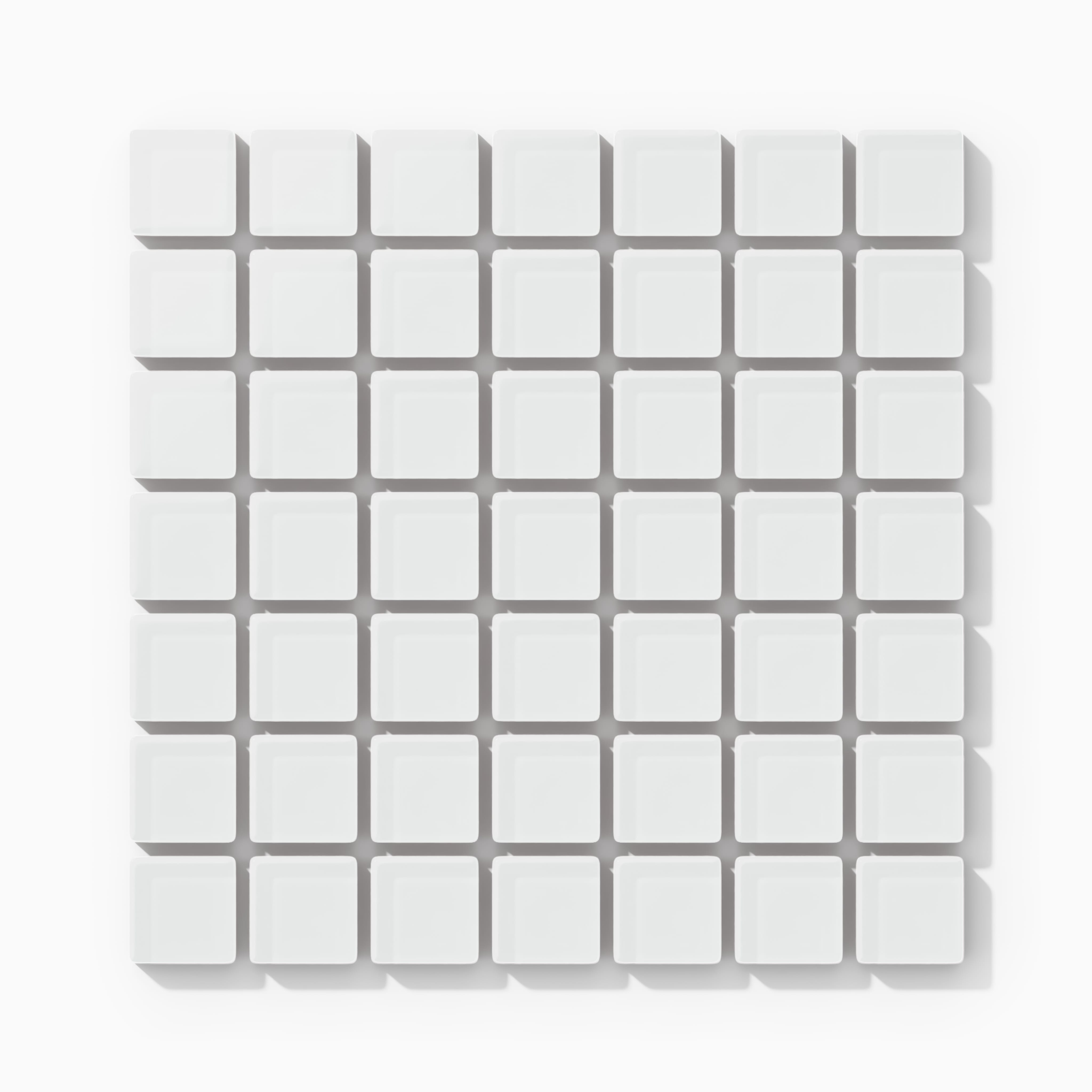 Factory Sale 1x1 Straight Set Sheeted Glass Mosaic Tile in Egret Matte