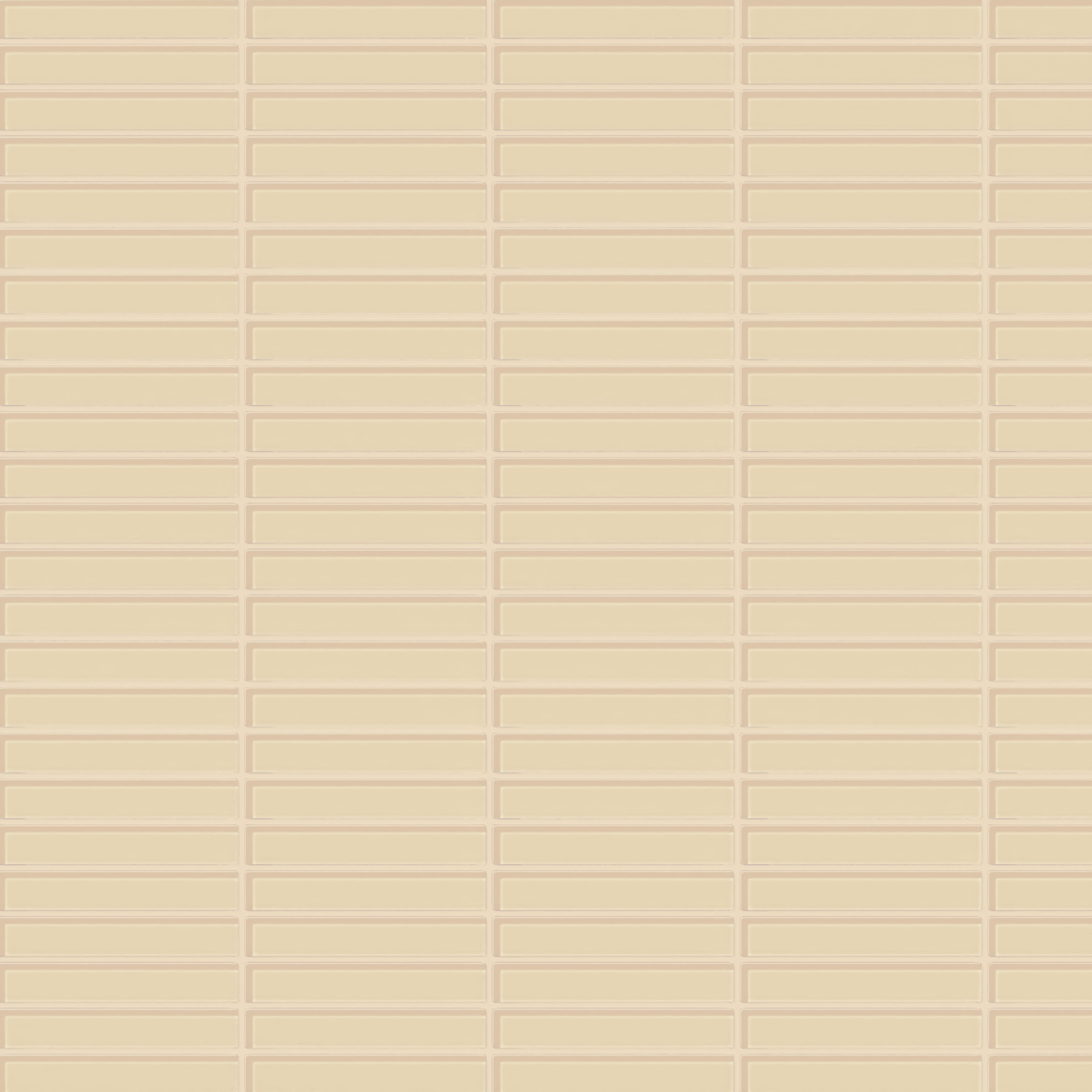 1x6 Straight Set Sheeted Glass Mosaic Tile in Chickadee Gloss