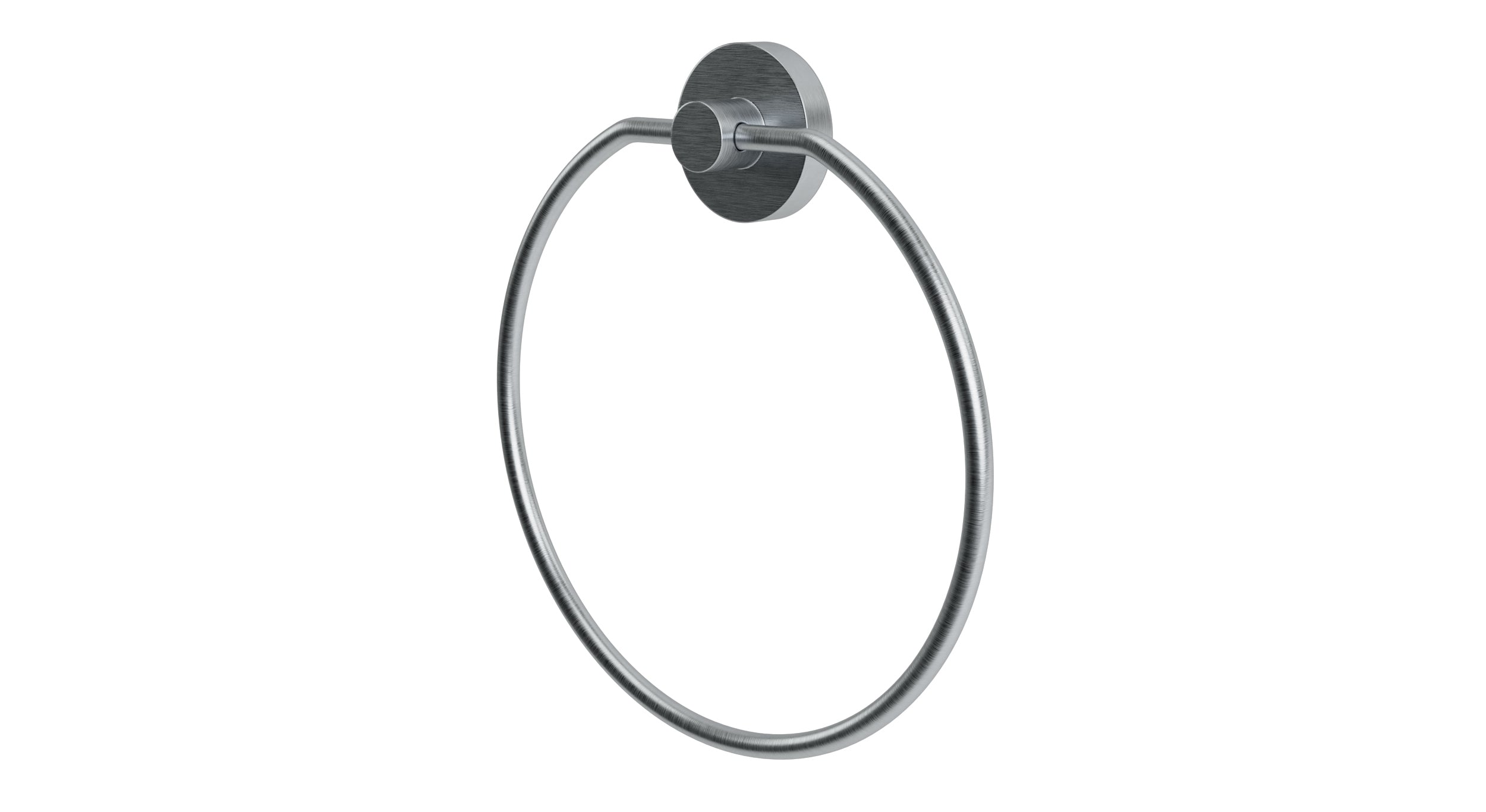 Flatiron Towel Ring in Satin Chrome