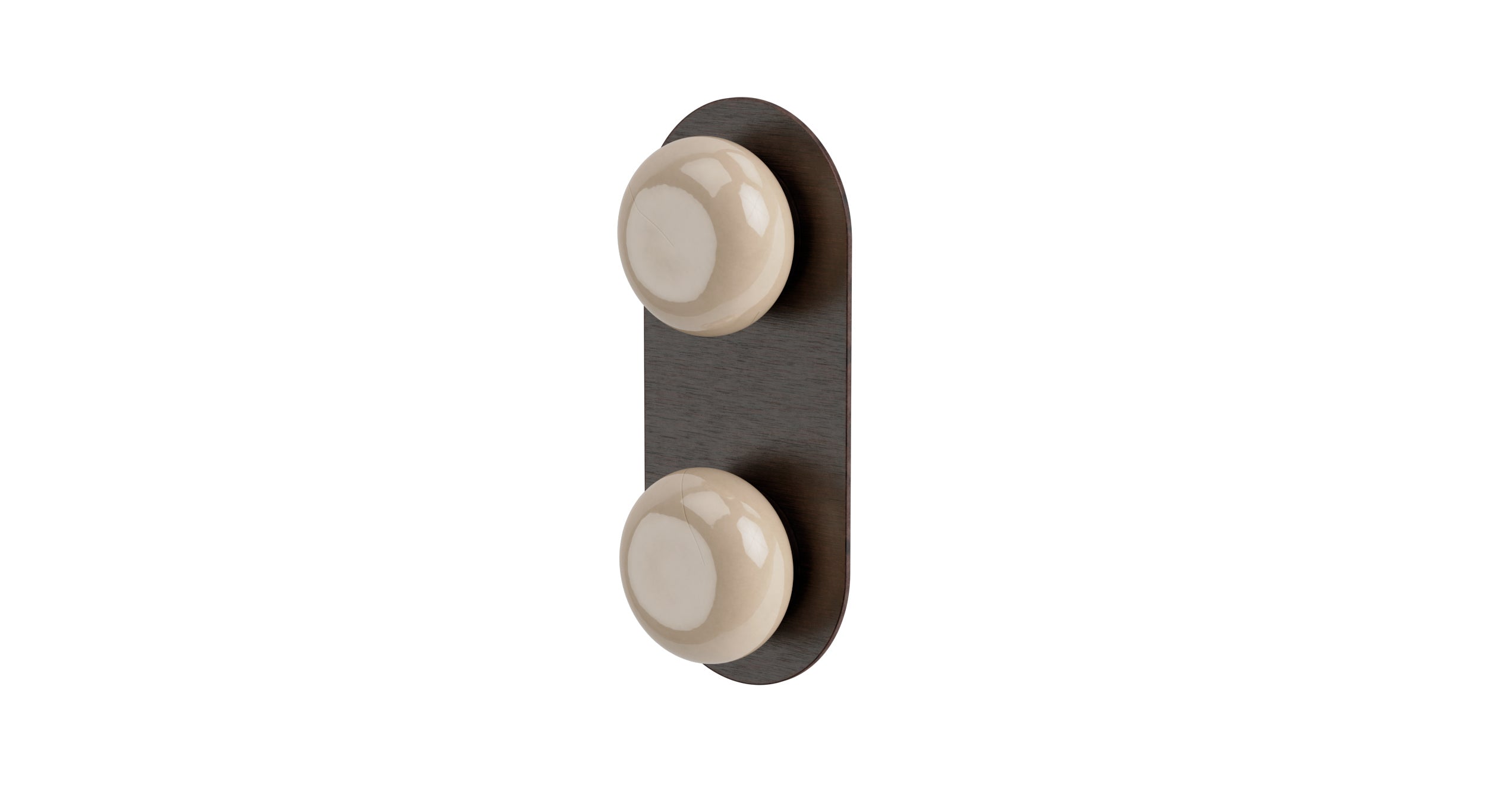 Foundry Two Handle Wall Mount Shower Trim with Pebble Ceramic Knob Handles in Antique Bronze