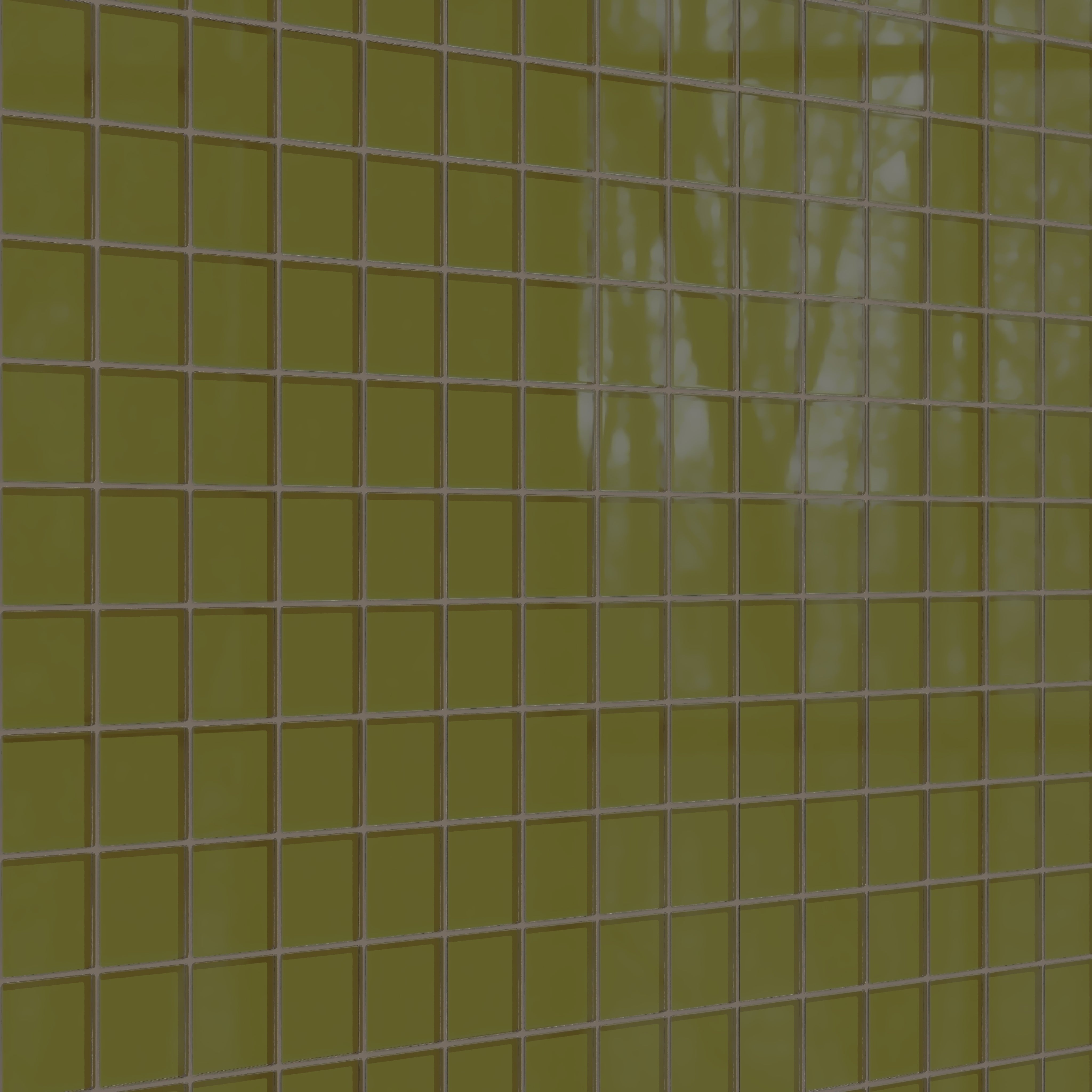 3x3 Straight Set Sheeted Glass Mosaic Tile in Cormorant Gloss