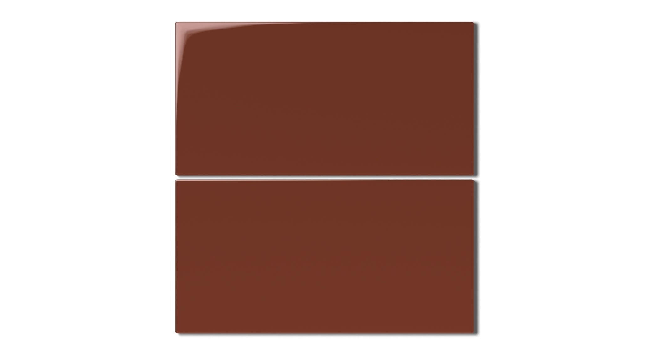 6x12 Natural Press Ceramic Tile in Red Iron Oxide Gloss