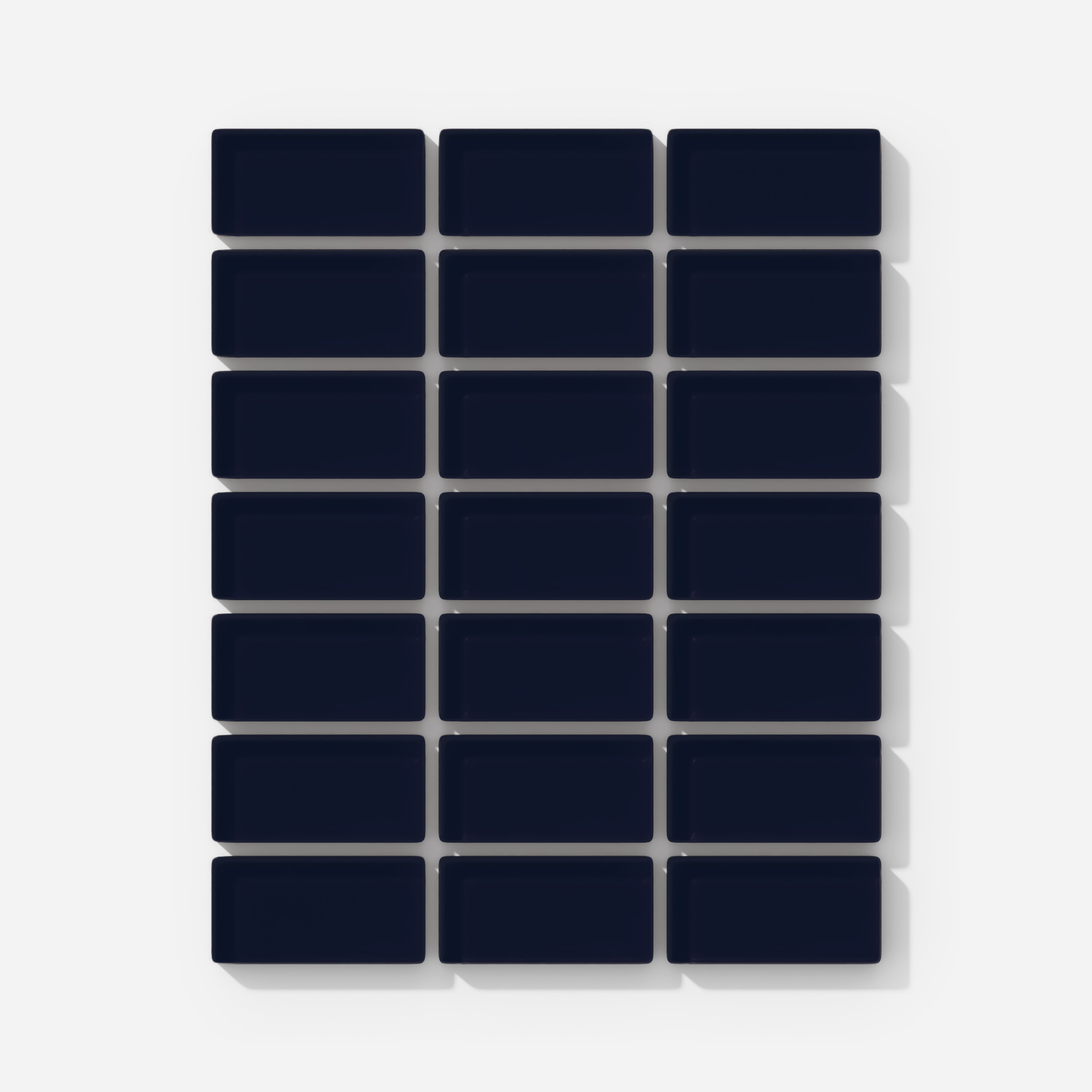 1x2 Straight Set Sheeted Glass Mosaic Tile in Barn Swallow Gloss