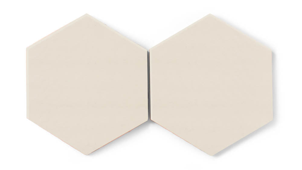 8" Hexagon Original Ceramic Tile in Ivory Matte
