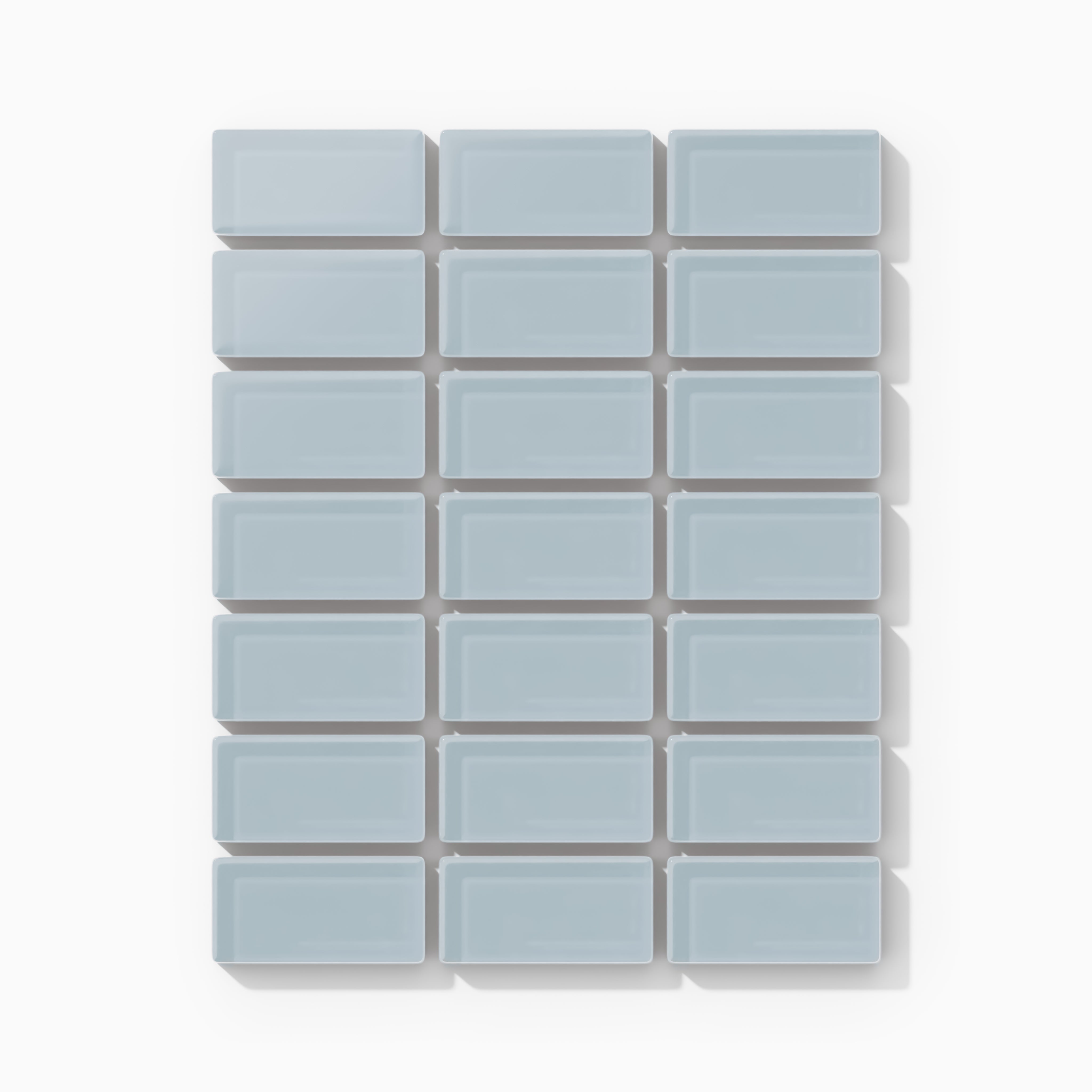 1x2 Straight Set Sheeted Glass Mosaic Tile in Partridge Matte