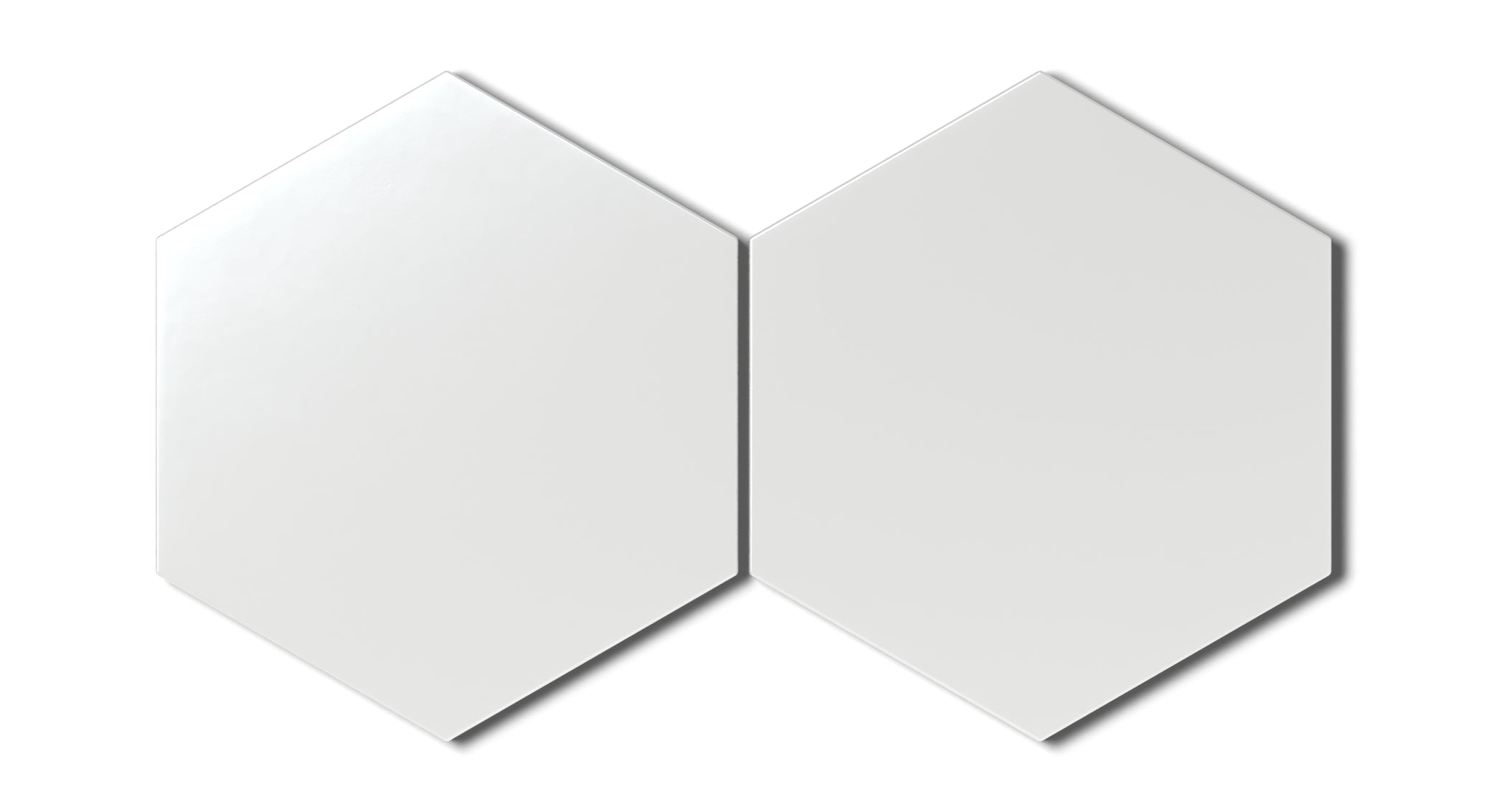 8" Hexagon Natural Press Ceramic Tile in Zinc Matte