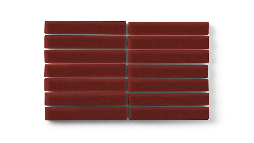 1x6 Straight Set Sheeted Original Ceramic Mosaic Tile in Vintage Leather Matte