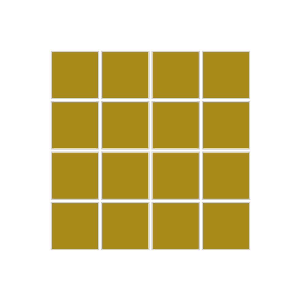 2x2 Straight Set Sheeted Original Ceramic Mosaic Tile in Mustard Seed Gloss