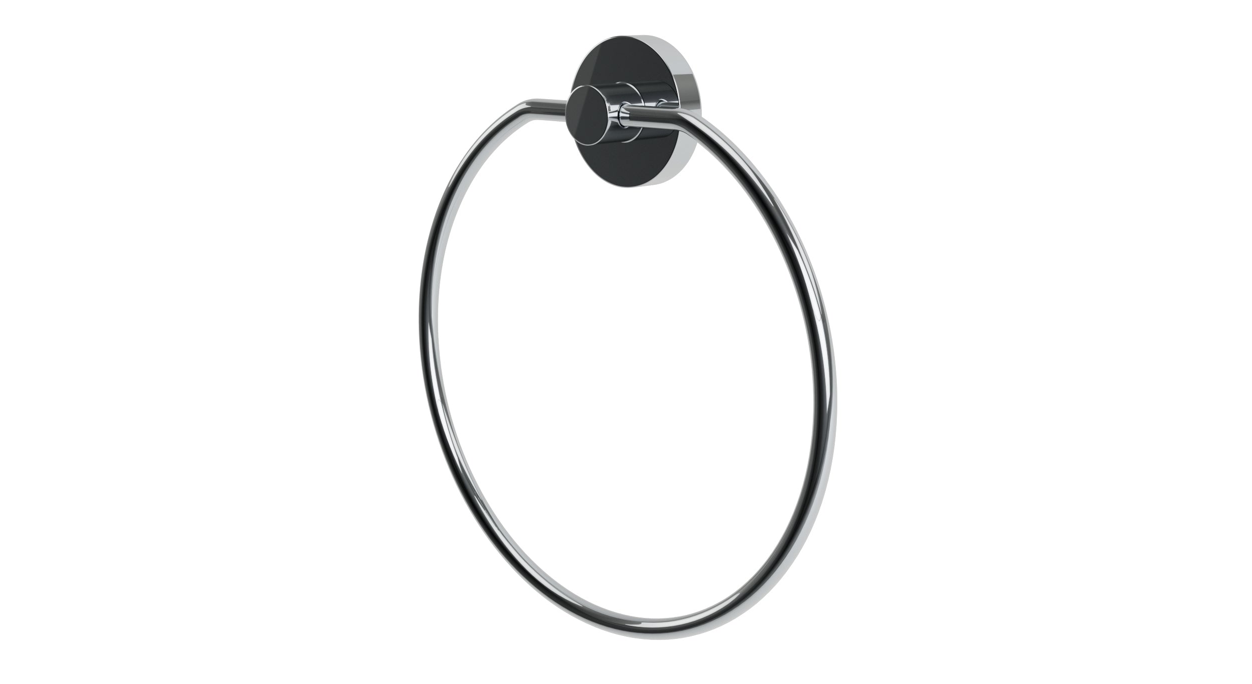 Flatiron Towel Ring in Polished Chrome