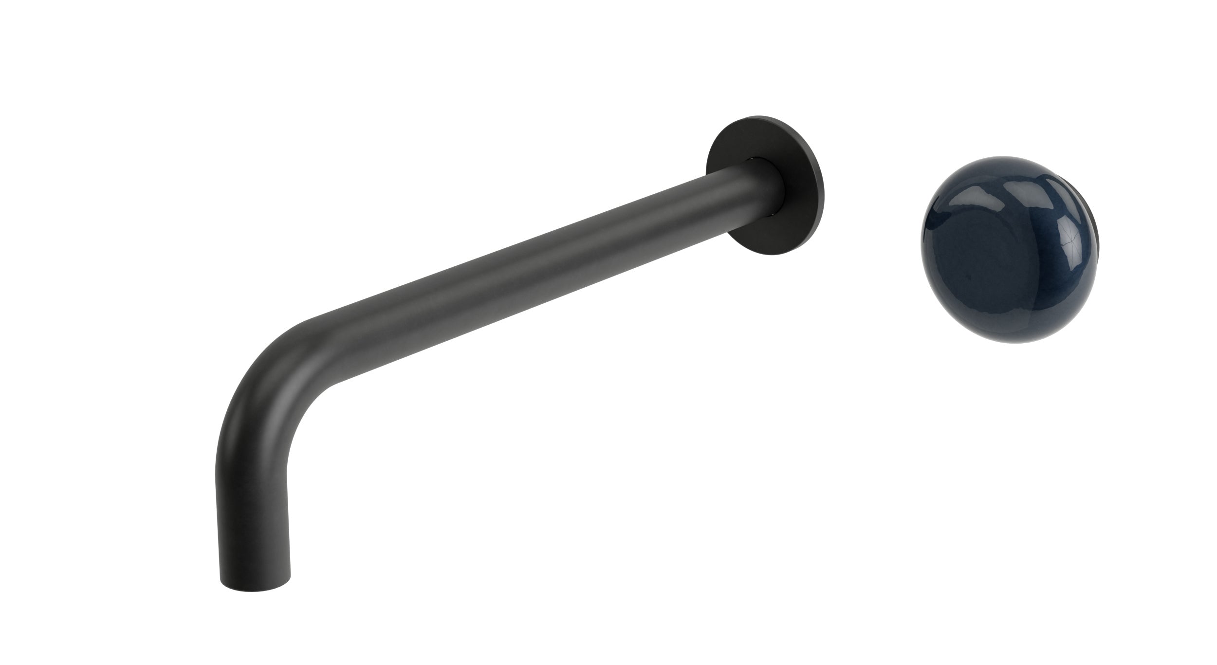 Foundry One Handle Wall Mount 10" Lavatory Faucet with Pebble Ceramic Knob Handle in Oil Rubbed Bronze