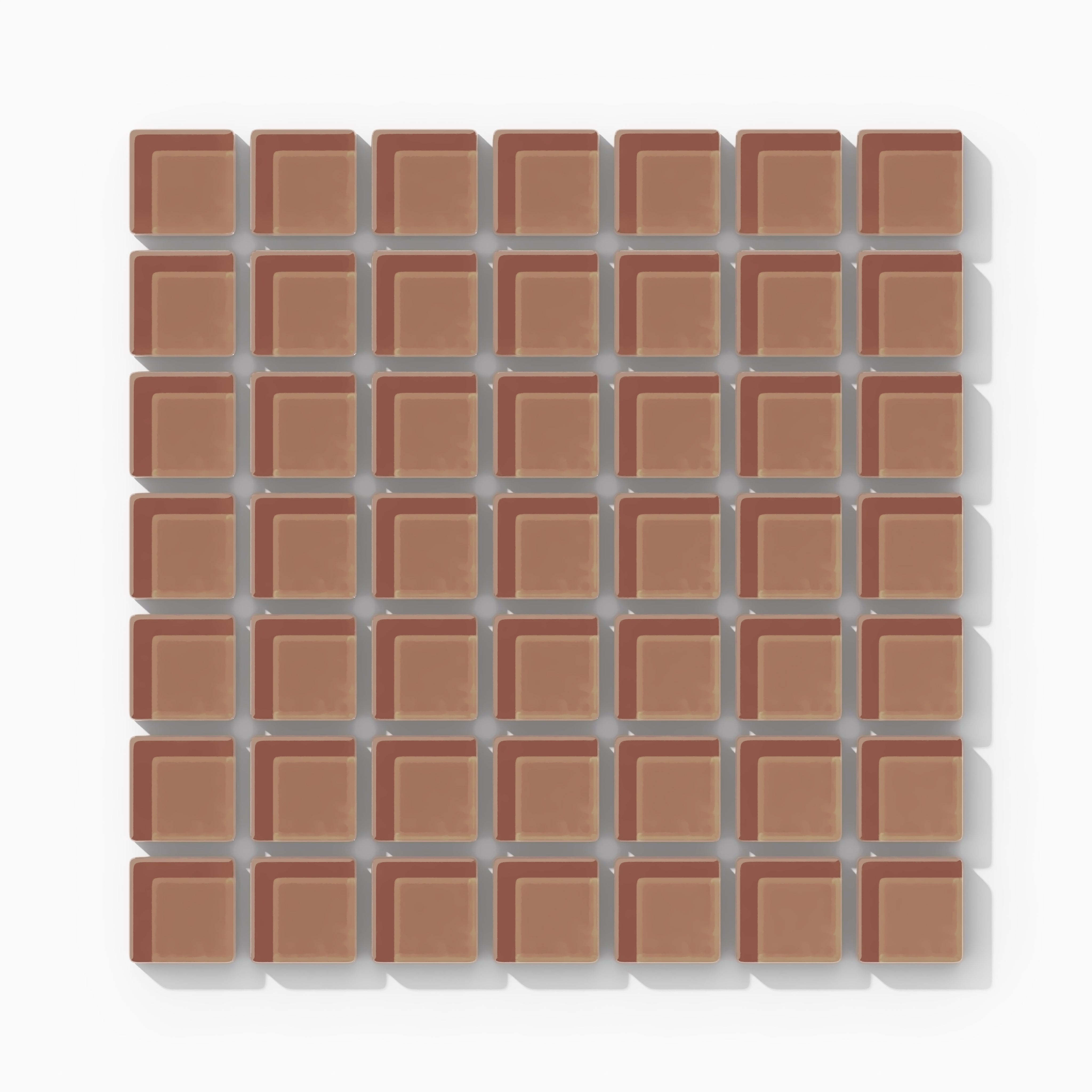 1x1 Straight Set Sheeted Glass Mosaic Tile in Sora Gloss