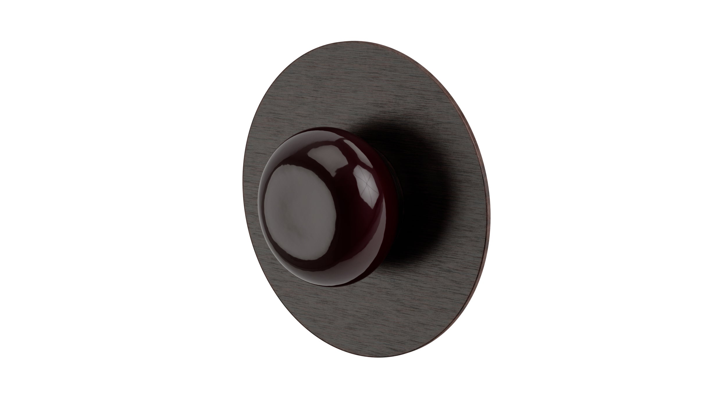 Foundry One Handle Wall Mount Shower Trim with Pebble Ceramic Knob Handle in Antique Bronze