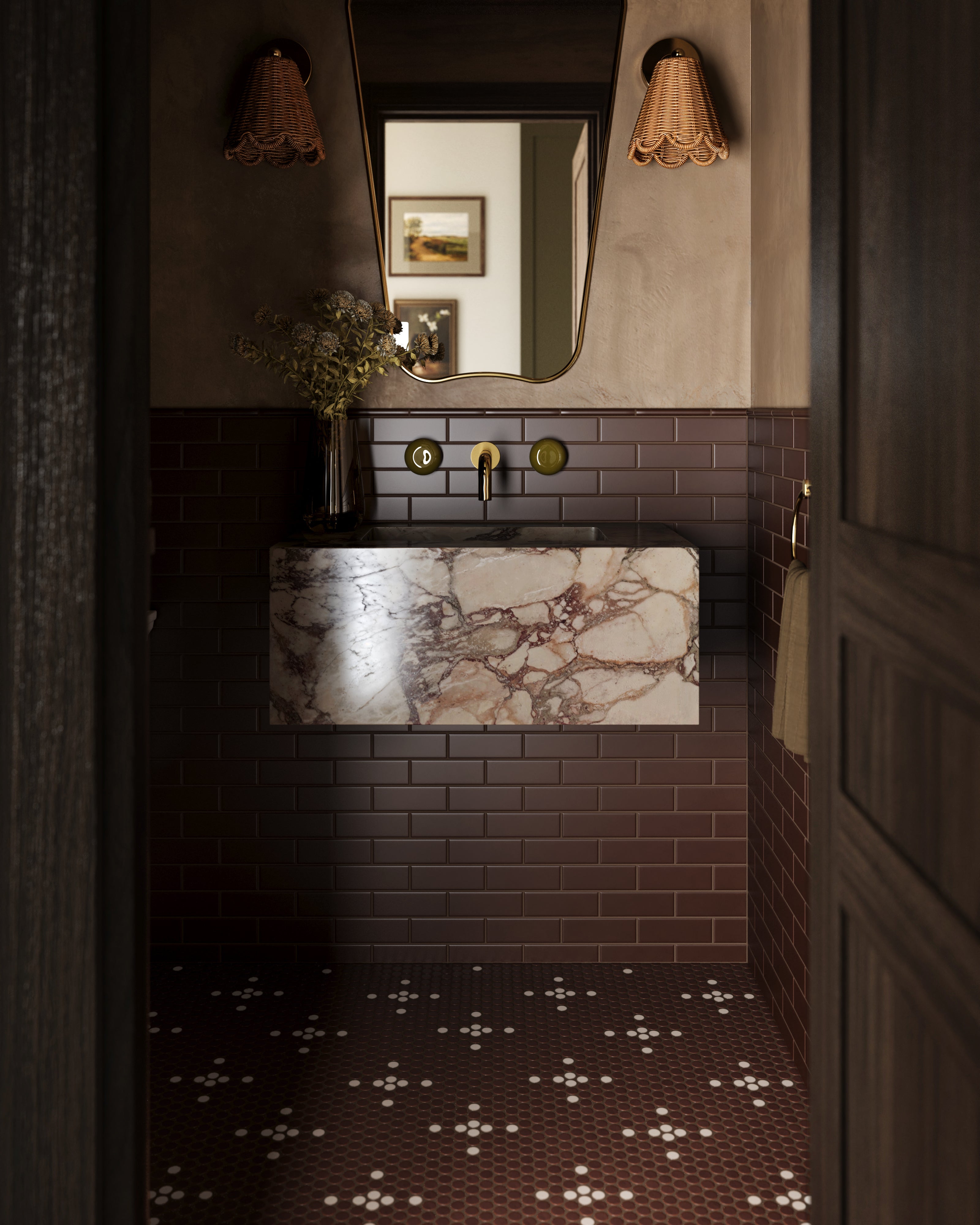 2x6 Original Ceramic Tile in Garnet Matte