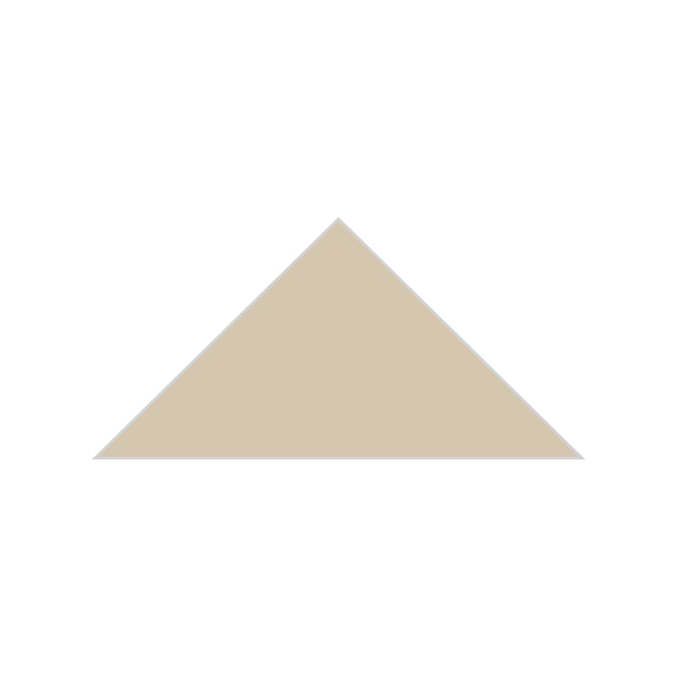 6" Triangle Original Ceramic Tile in Dolomite Gloss