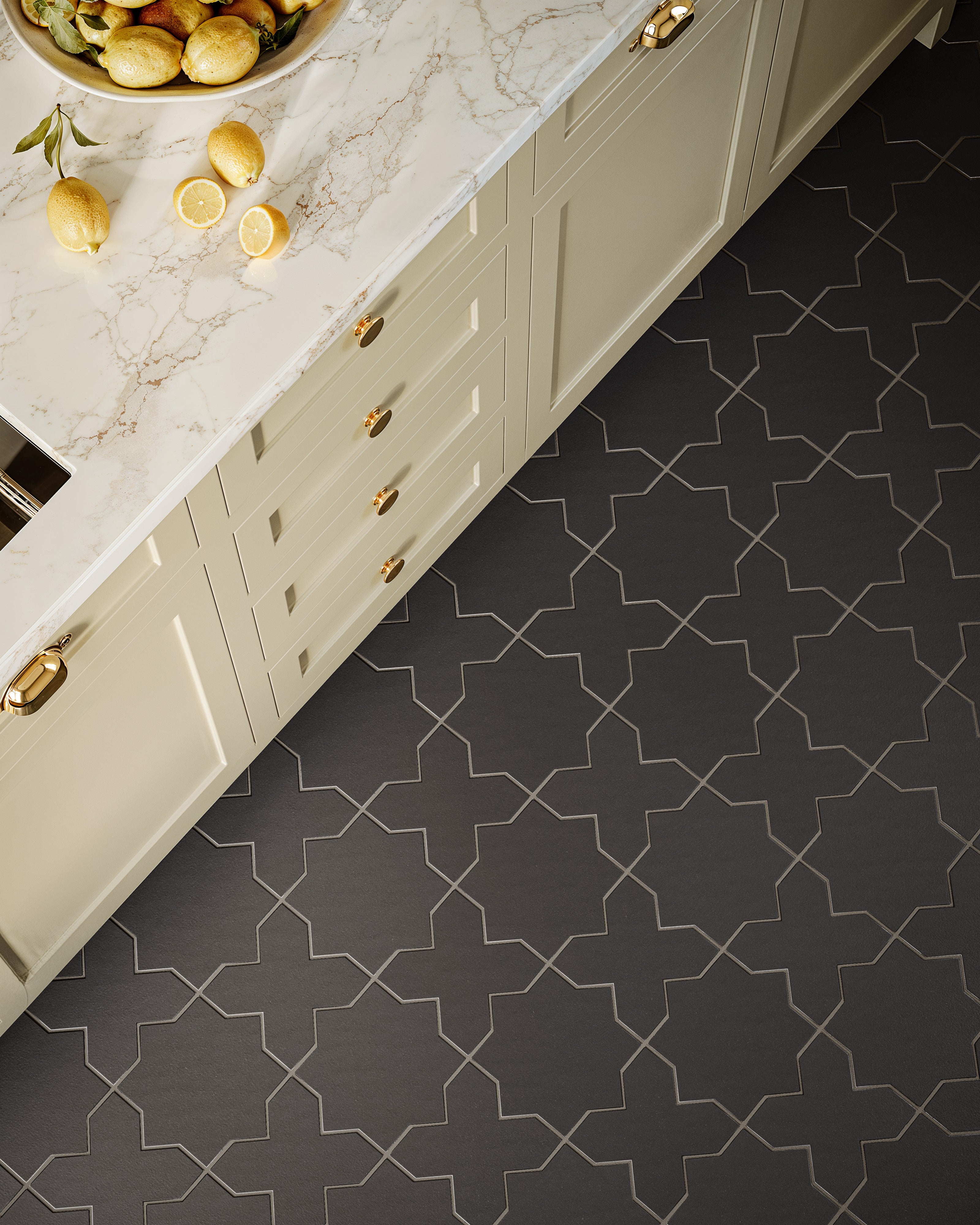 Star & Cross Original Ceramic Tile in Carbon Matte
