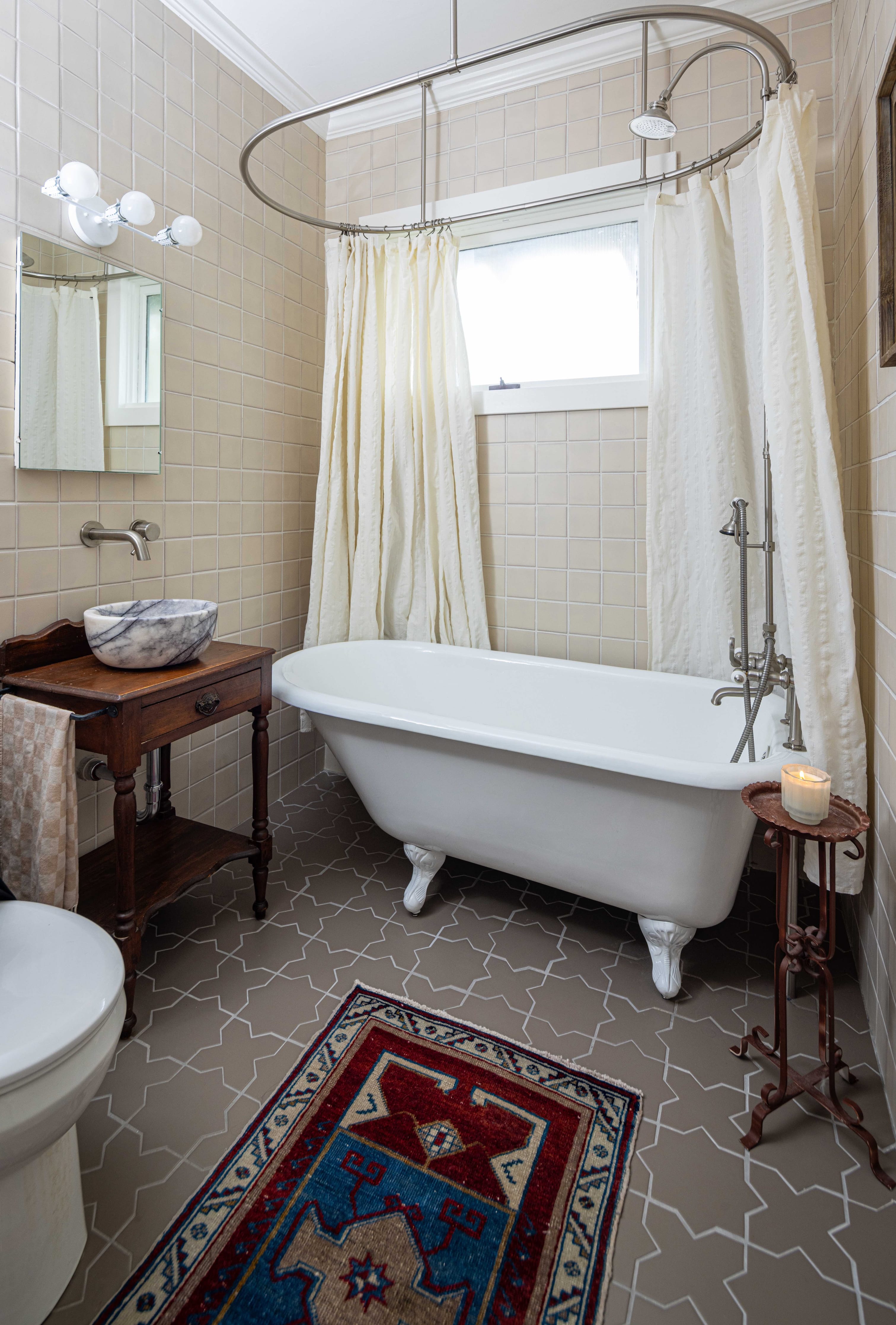 Star & Cross Original Ceramic Tile in Sandstone Matte