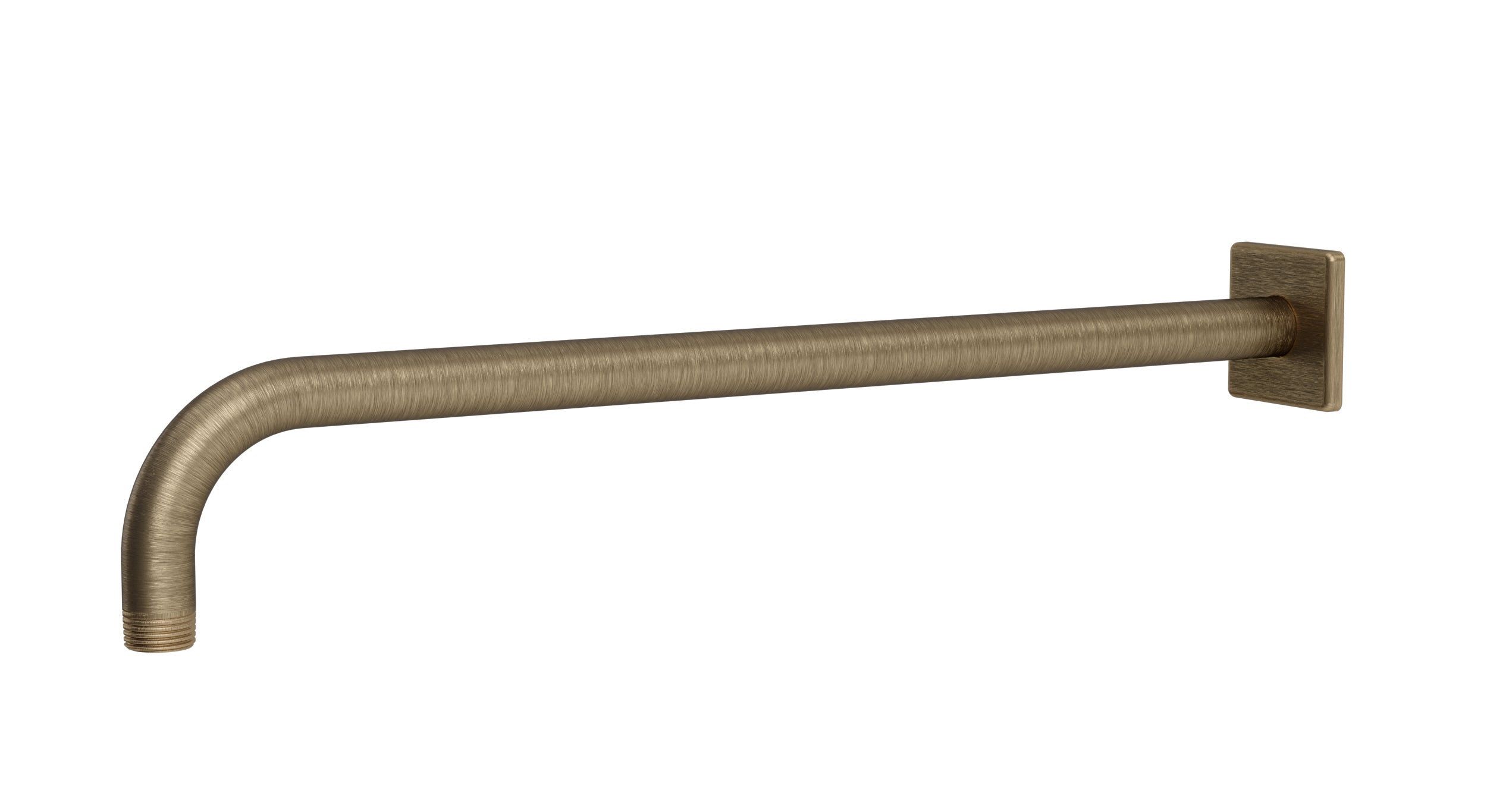 Flatiron 90-Degree 16" Shower Arm with Flange in Antique Brass