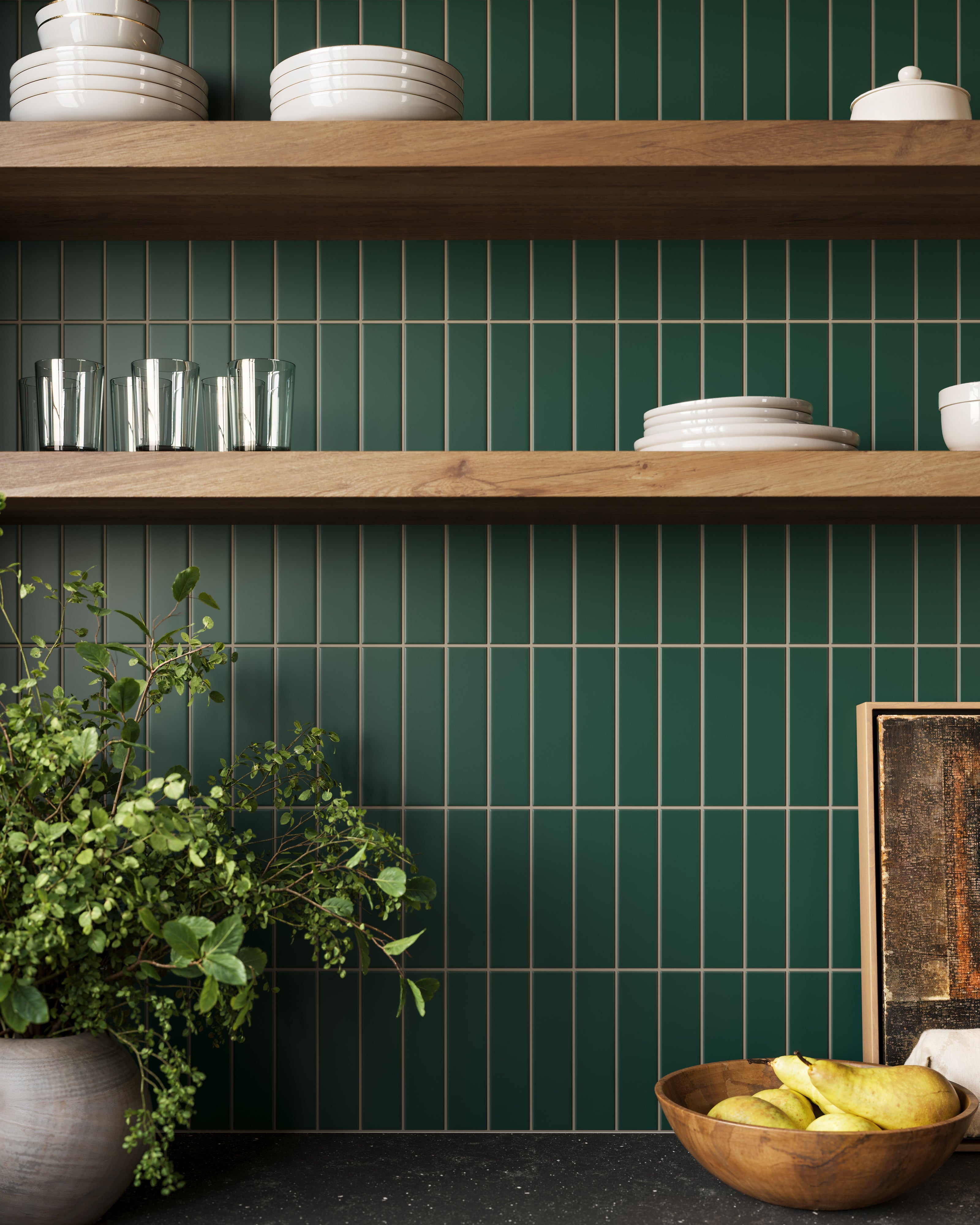 2x8 Original Ceramic Tile in Evergreen Matte