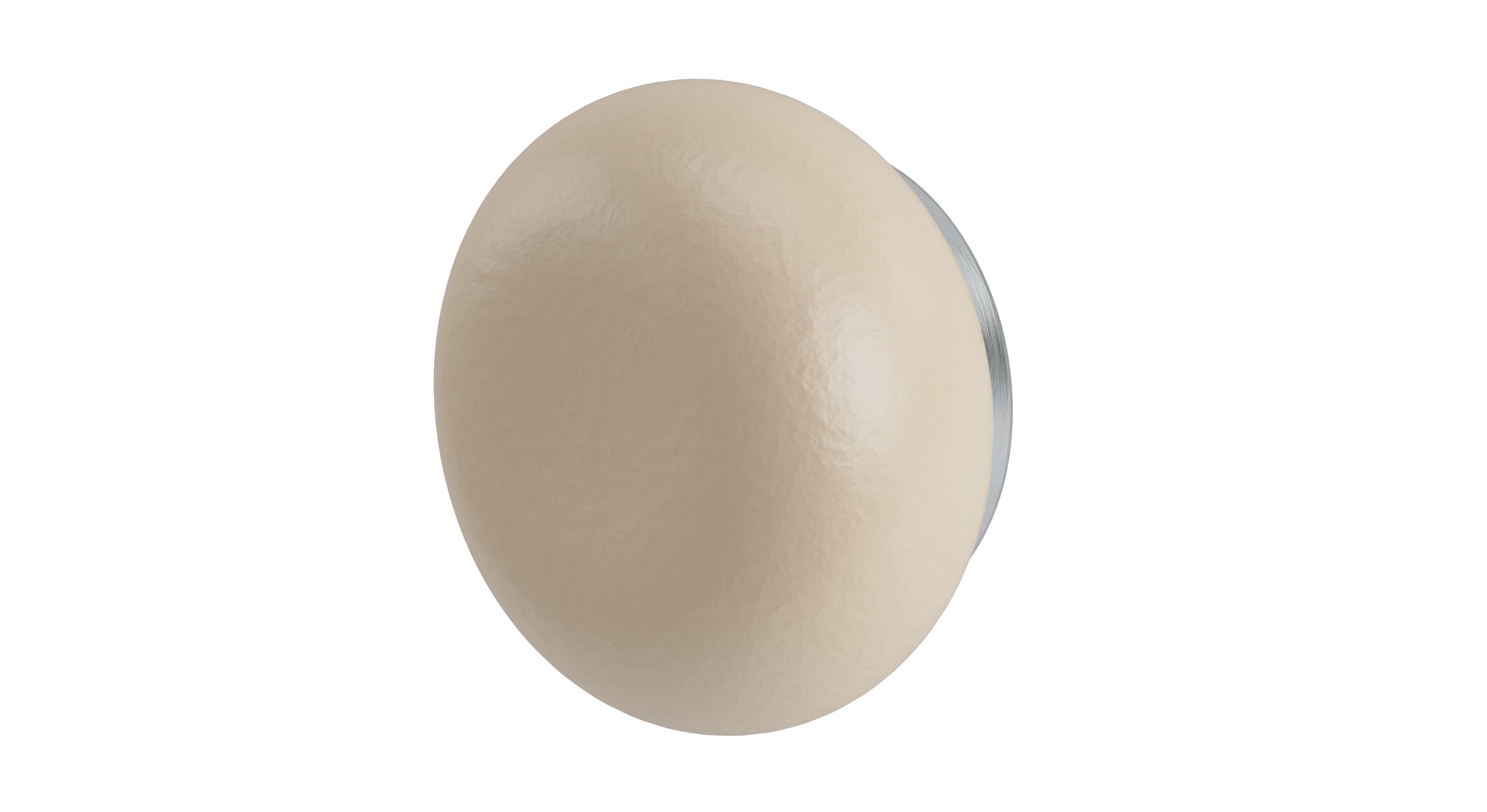 Foundry One Handle Wall Mount Diverter/Volume Control Shower Trim with Pebble Ceramic Knob Handle in Satin Chrome