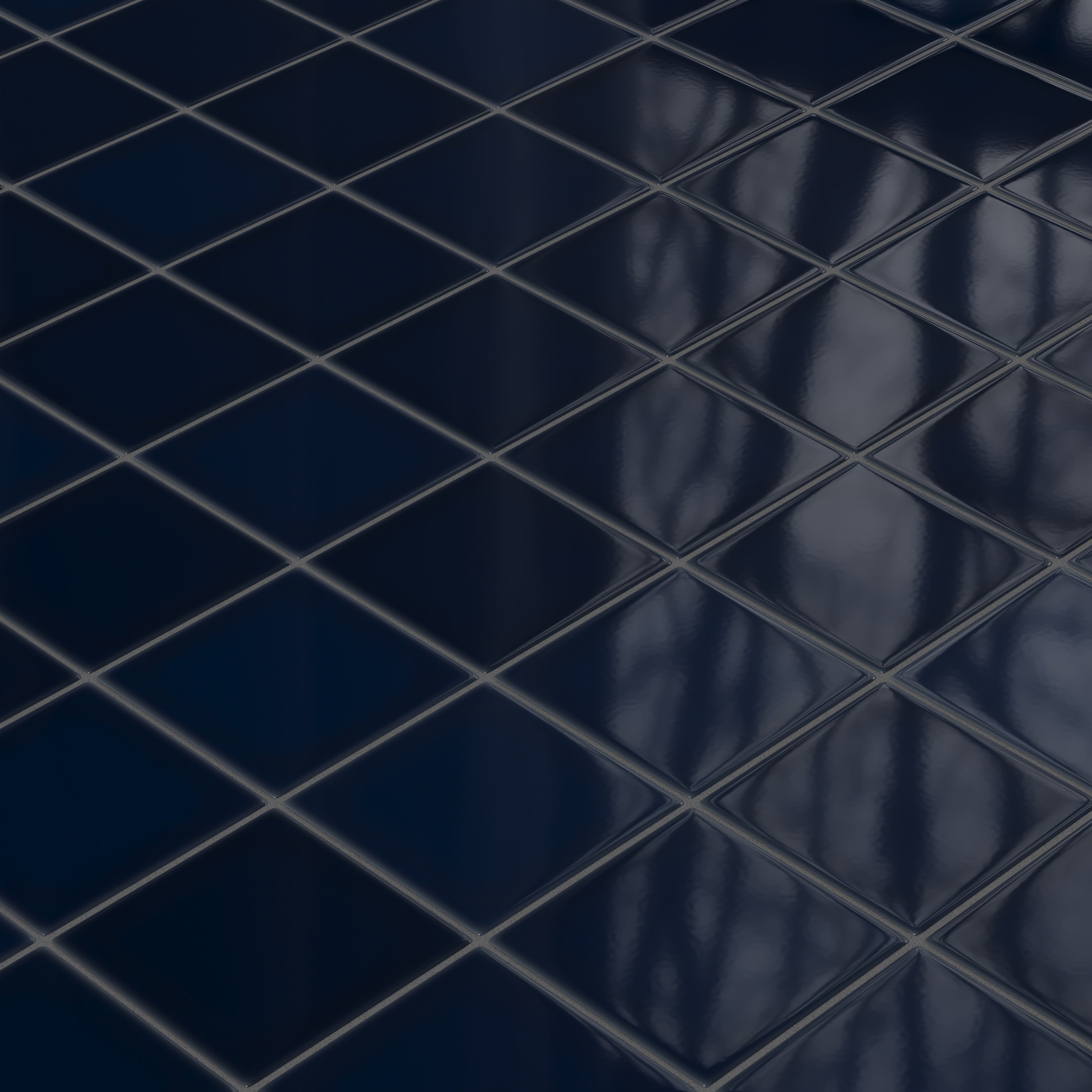 6x6 Original Ceramic Tile in Navy Blue Gloss