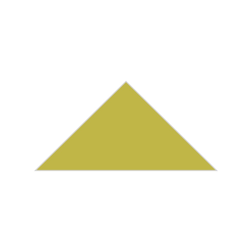 6" Triangle Original Ceramic Tile in Palm Tree Matte