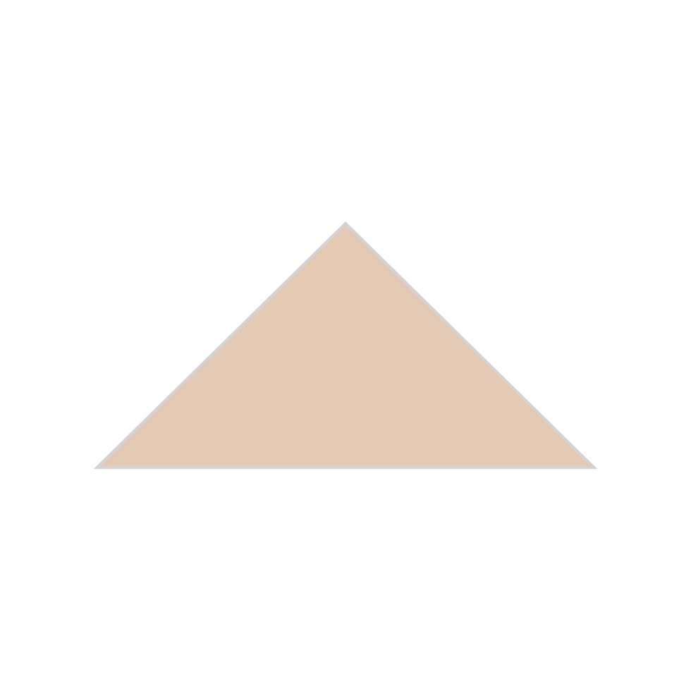 6" Triangle Original Ceramic Tile in Tumbleweed Gloss