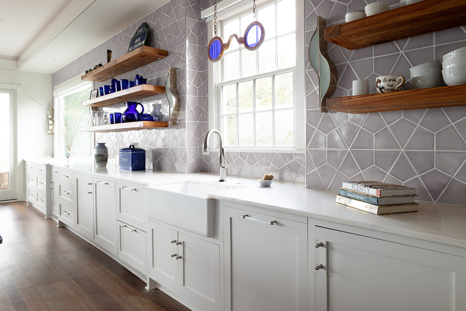 Hexite Original Ceramic Tile in Dust Storm Gloss