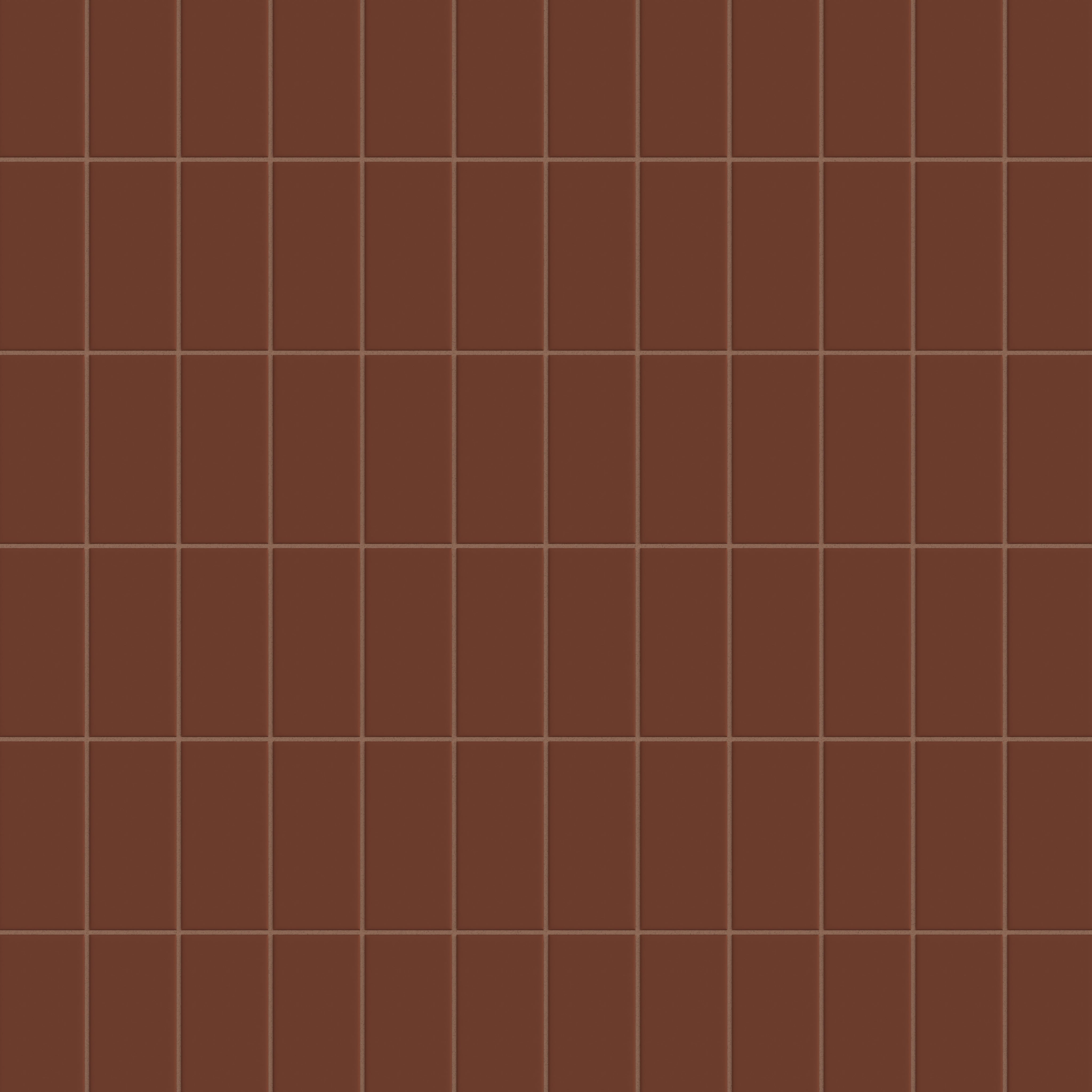 3x6 Natural Press Ceramic Tile in Red Iron Oxide Matte