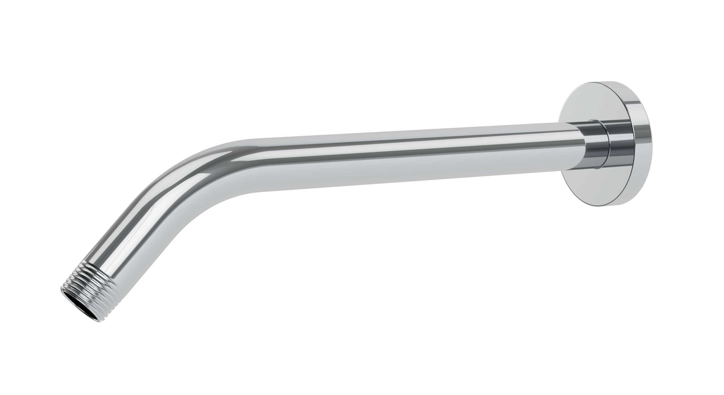 Contour & Foundry 45-Degree 12" Shower Arm with Flange in Polished Chrome