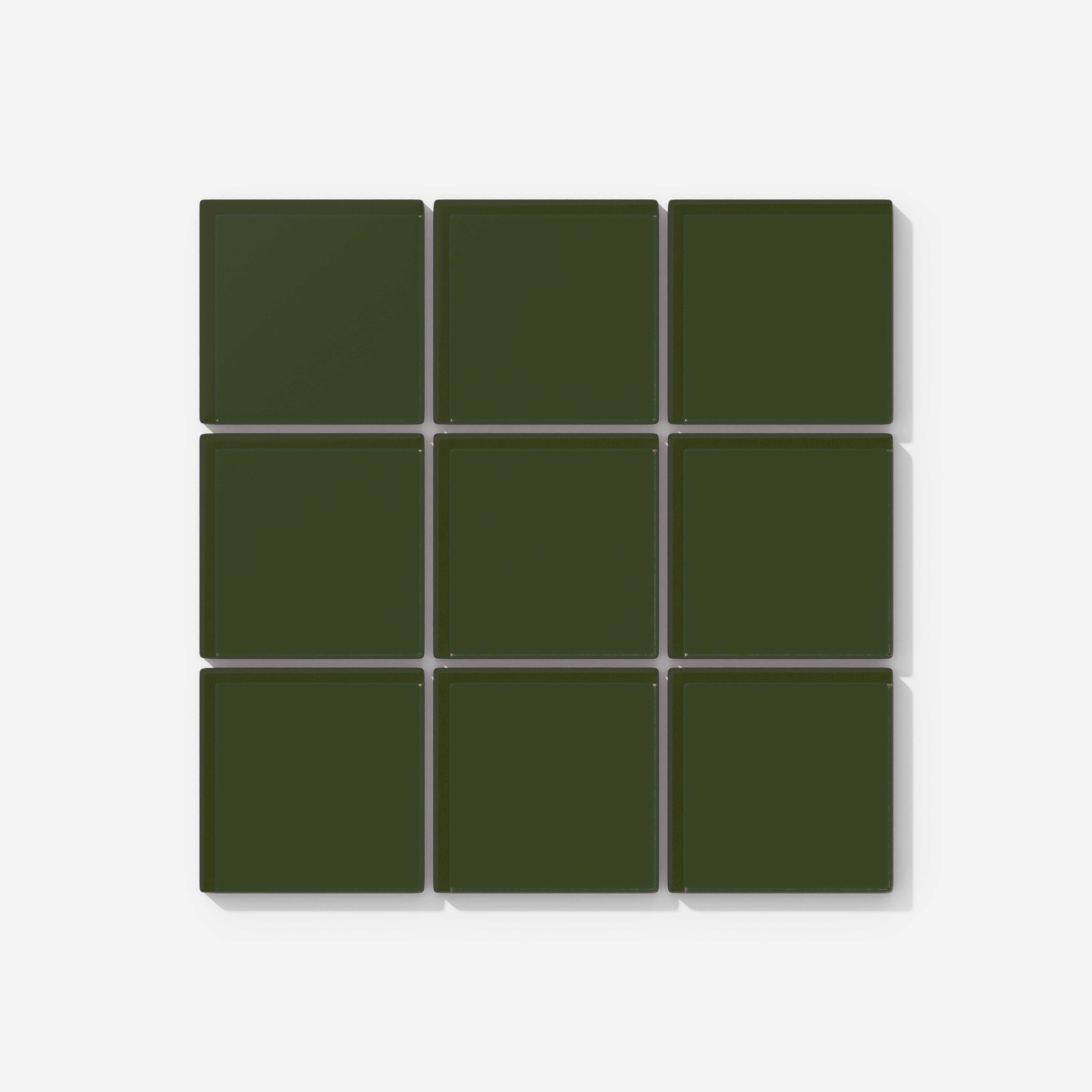 3x3 Straight Set Sheeted Glass Mosaic Tile in Starling Matte