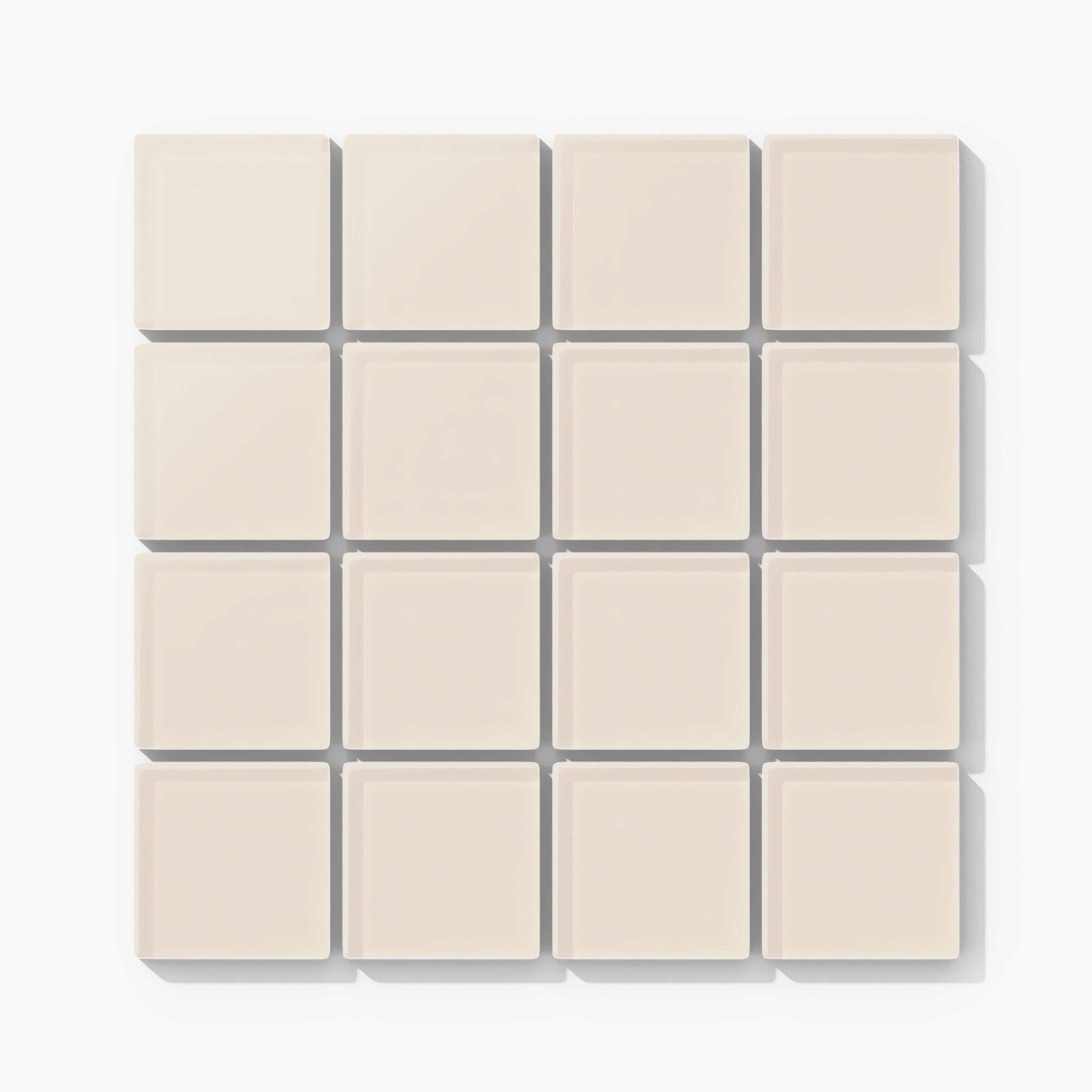 2x2 Straight Set Sheeted Glass Mosaic Tile in Sandpiper Matte