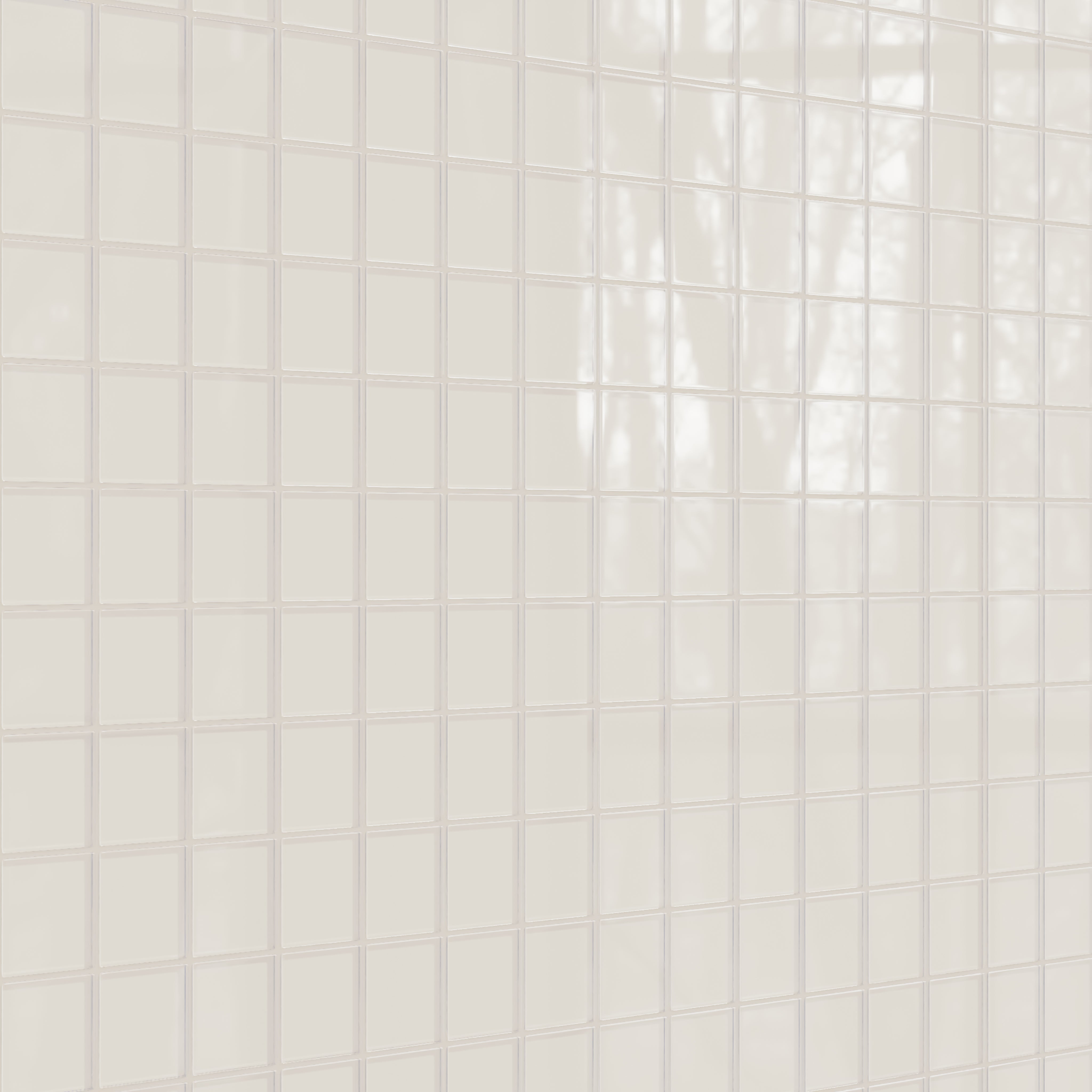 3x3 Straight Set Sheeted Glass Mosaic Tile in Dove Gloss