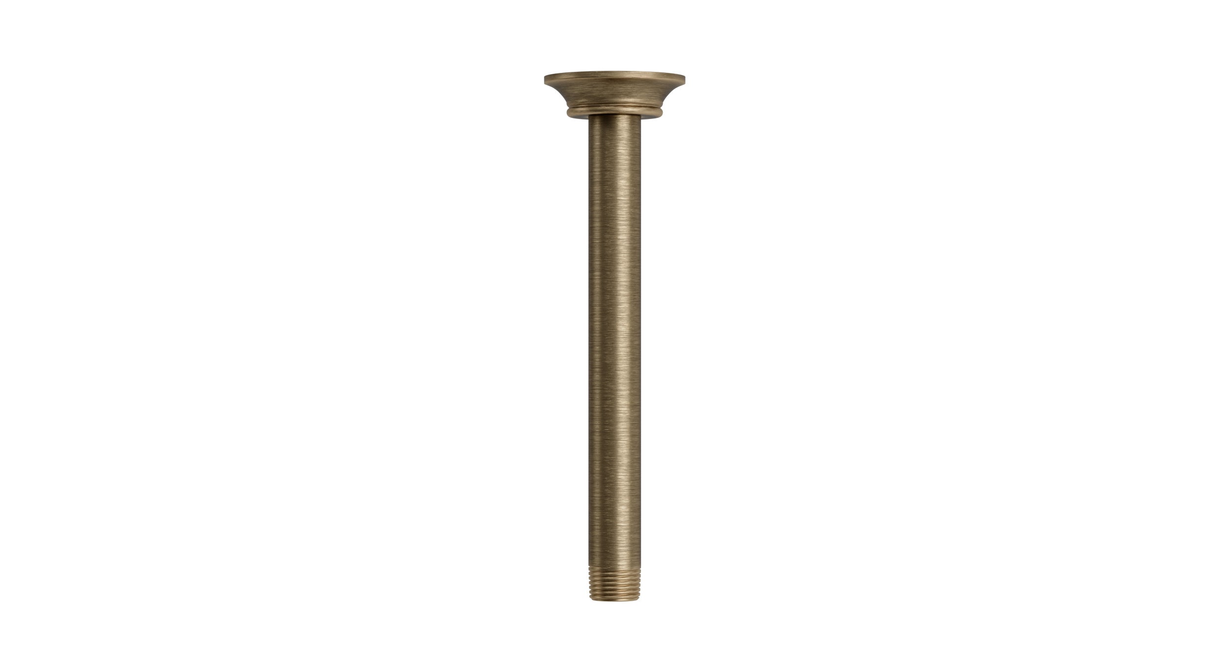 Emerson 8" Straight Shower Arm with Flange in Antique Brass