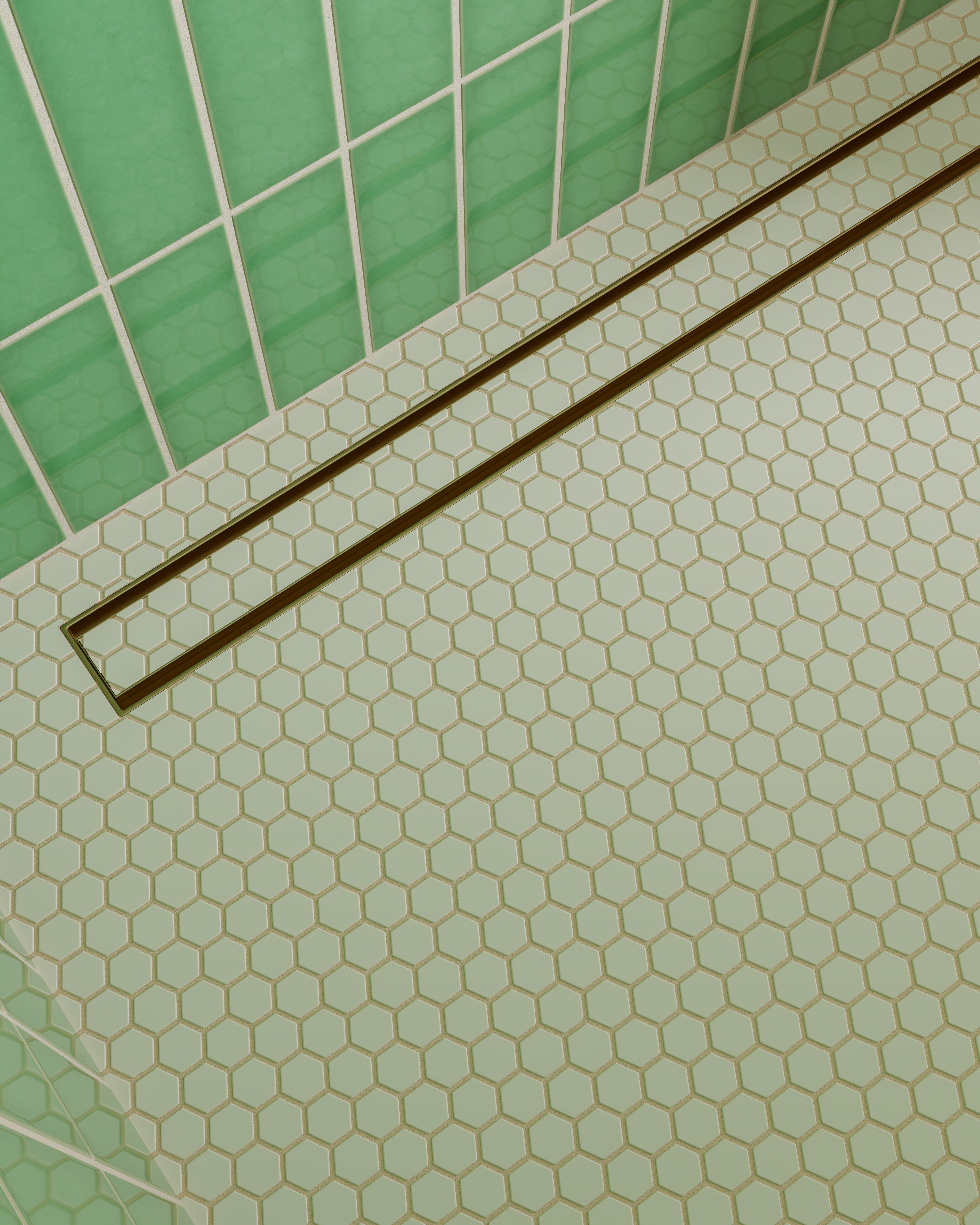 1" Hexagon Sheeted Original Ceramic Mosaic Tile in Limewash Matte