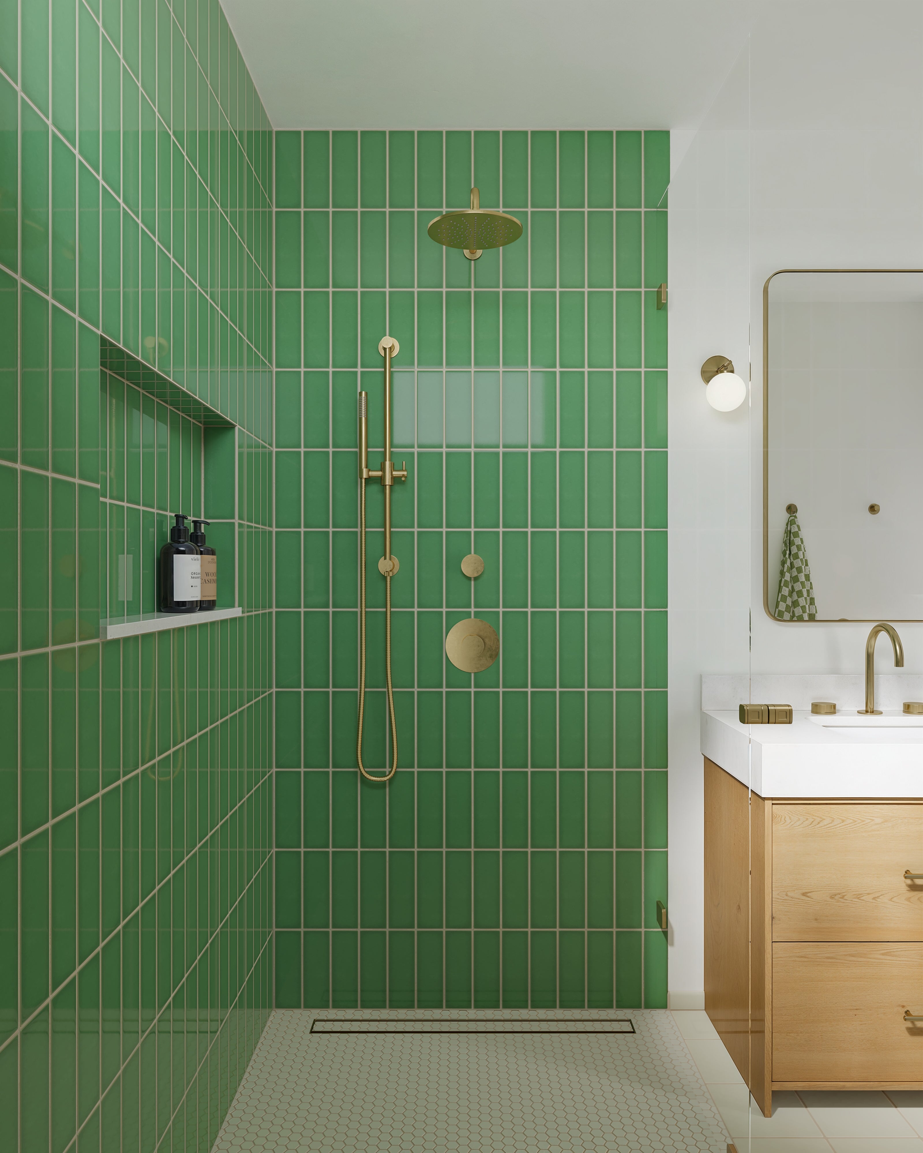 3x9 Original Ceramic Tile in Sea Green Gloss