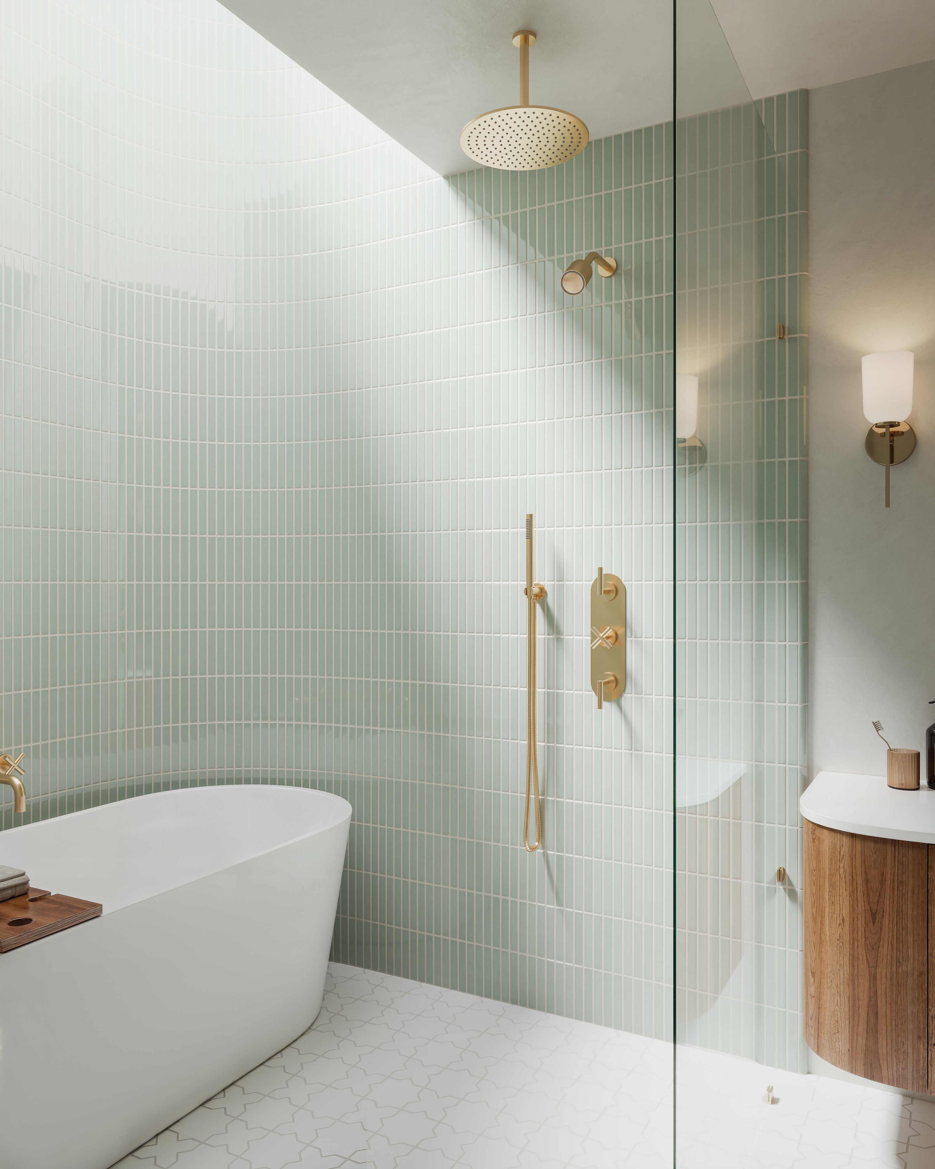 Contour & Foundry Wall Elbow with Hook Kit - Less Hand Shower in Satin Brass