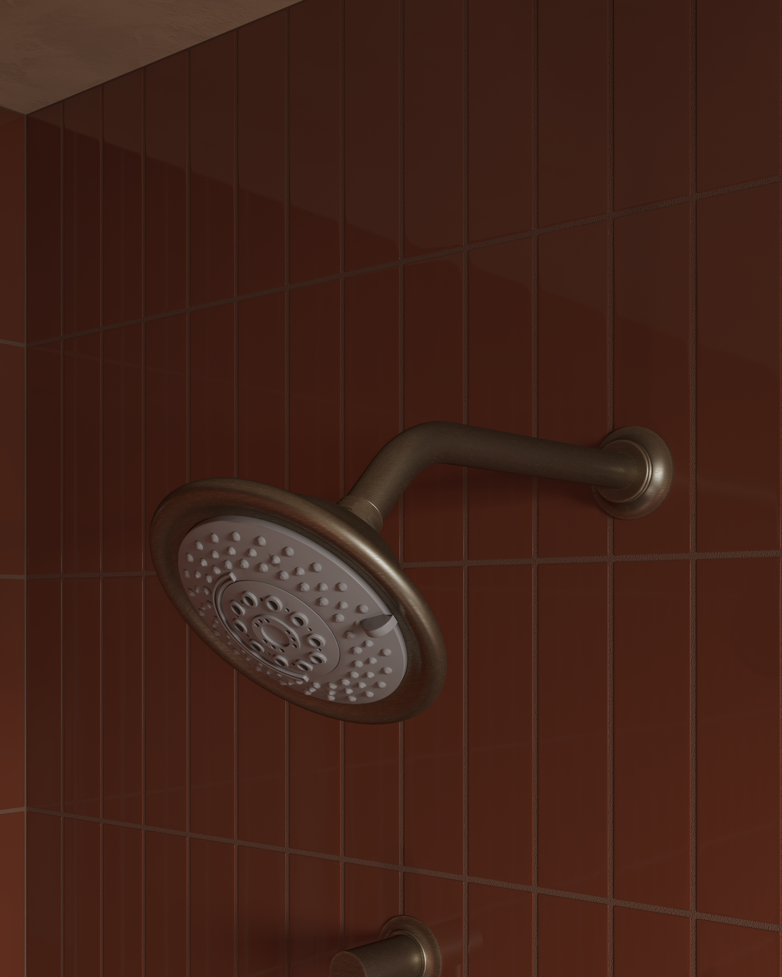 Emerson 45-Degree 12" Shower Arm with Flange in Antique Brass