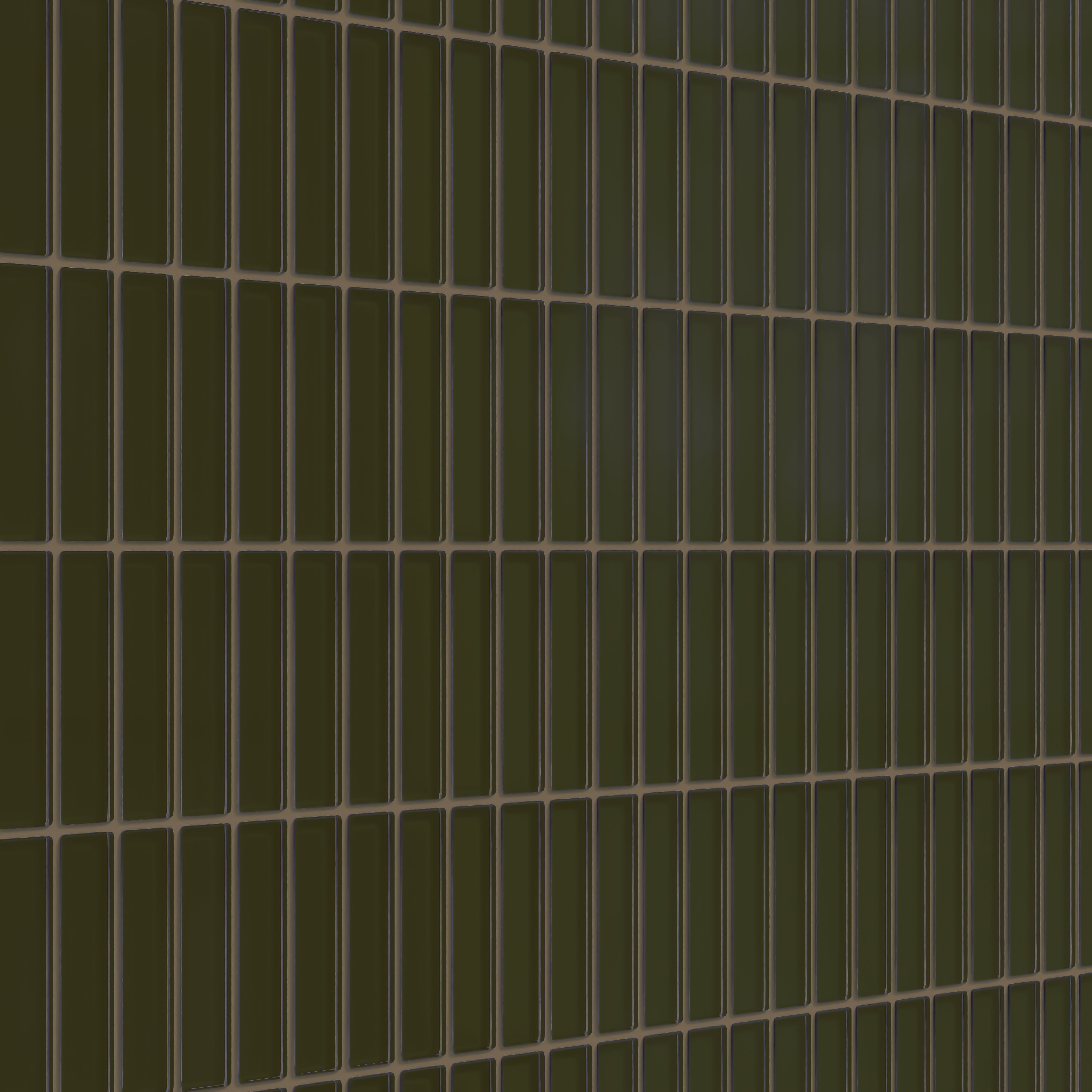 1x4 Straight Set Sheeted Glass Mosaic Tile in Catbird Matte