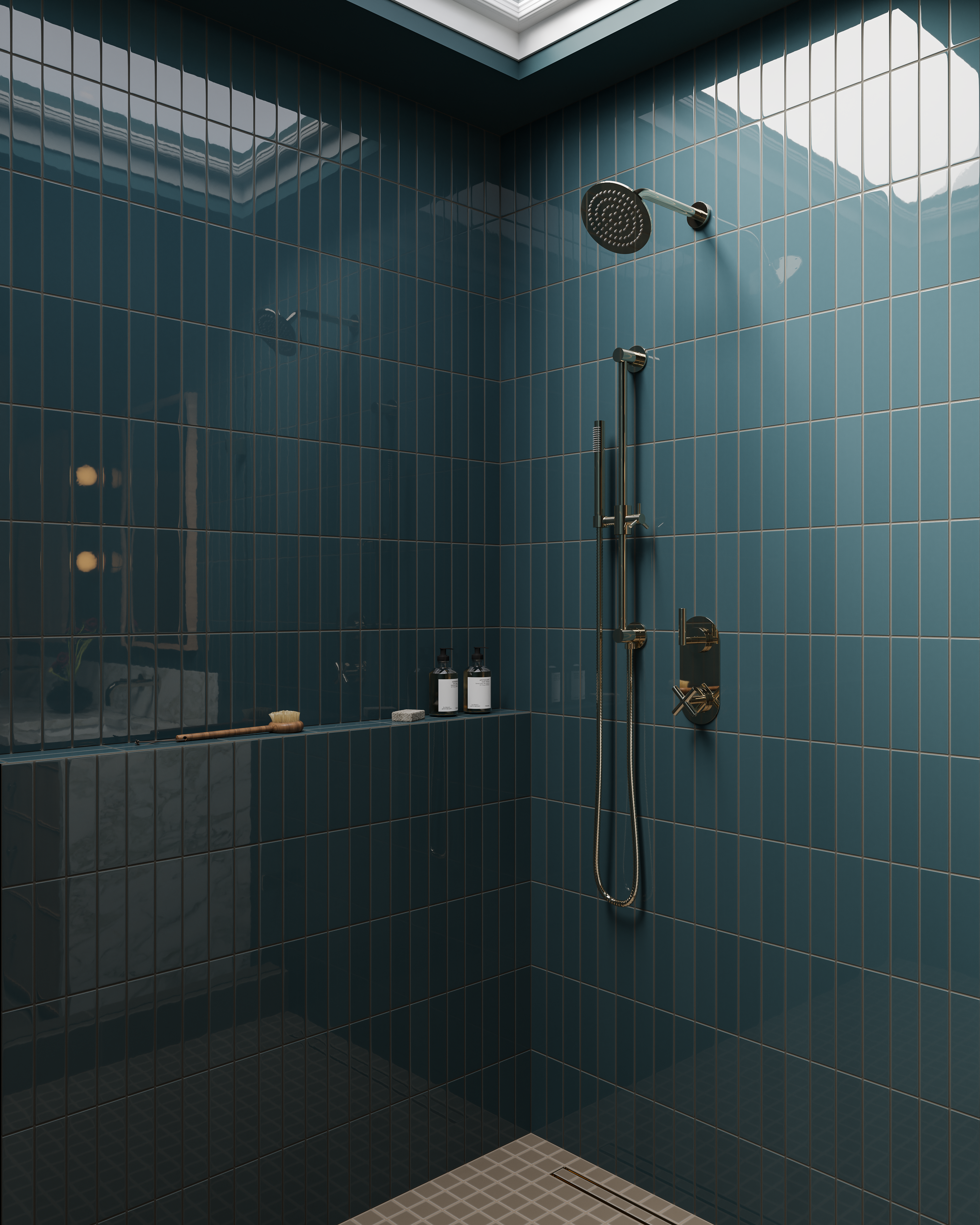 2x8 Natural Press Tile in King Tide Gloss
