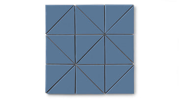 4" Triangle Original Ceramic Tile in Caribbean Sea Matte